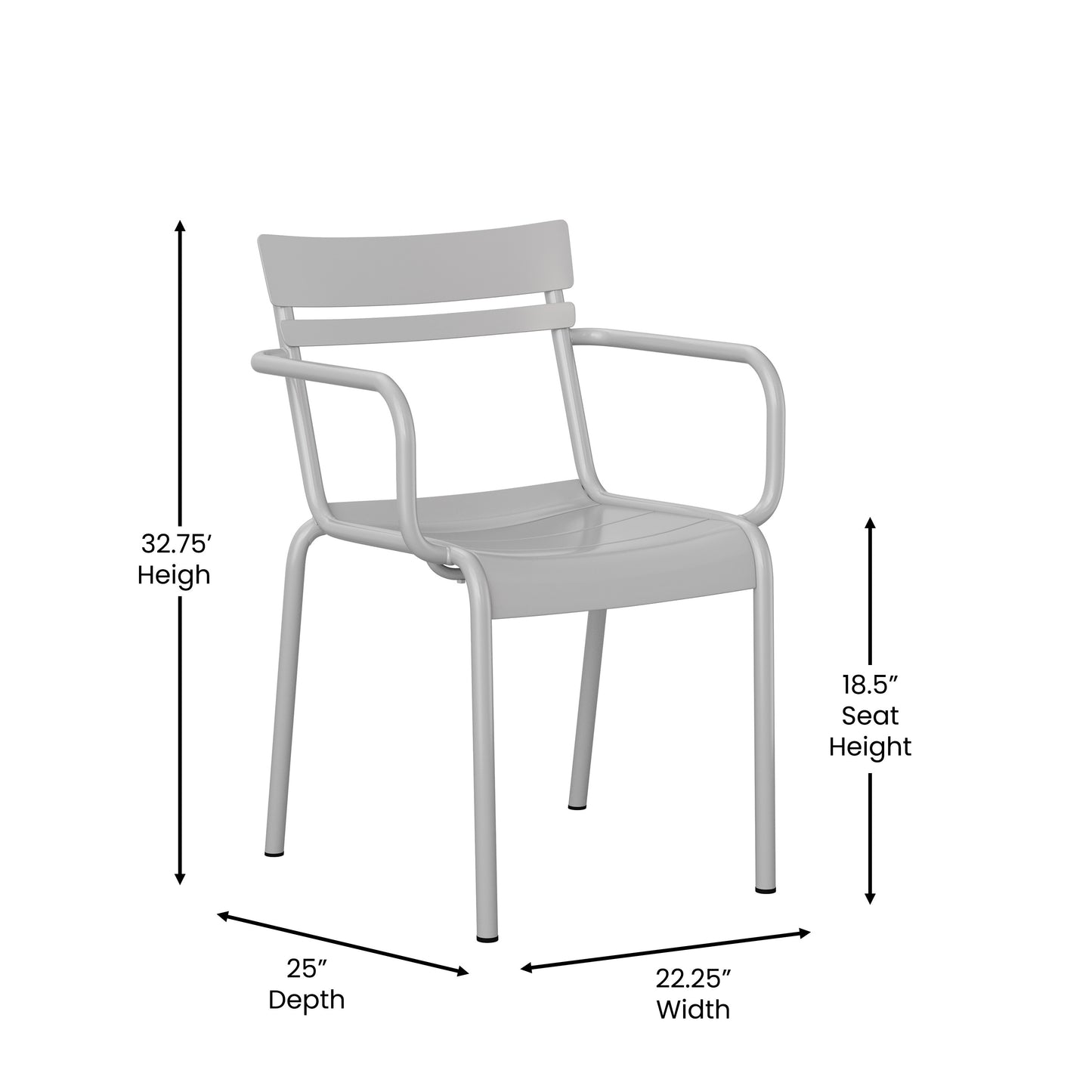 Modern Commercial Grade Indoor/Outdoor Steel Stack Chair