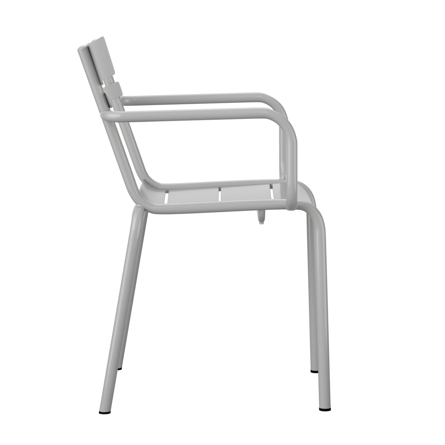 Silver Steel Arm Chair XU-CH-10318-ARM-SIL-GG