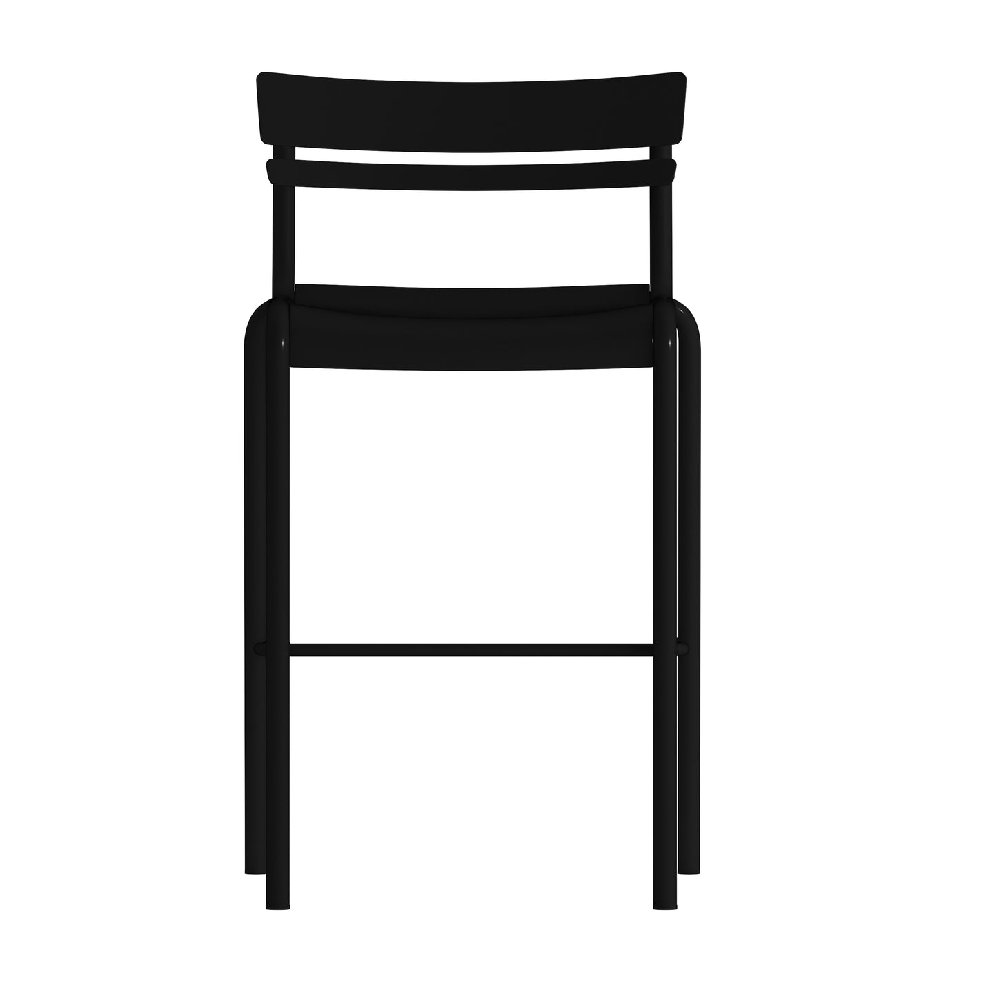 Modern Armless Commercial Grade Indoor/Outdoor Steel Stacking Bar Stool