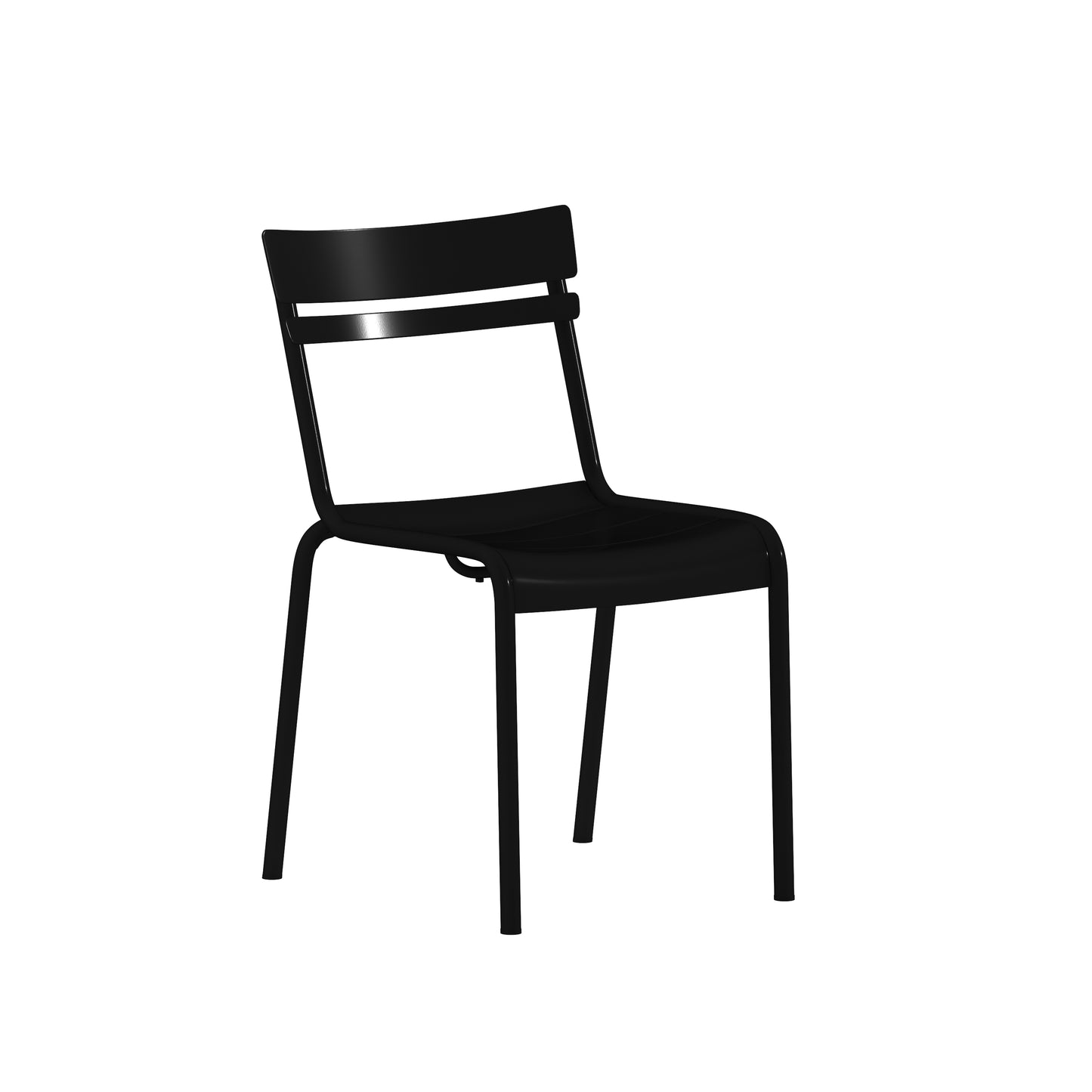 Black Steel Armless Chair XU-CH-10318-BK-GG