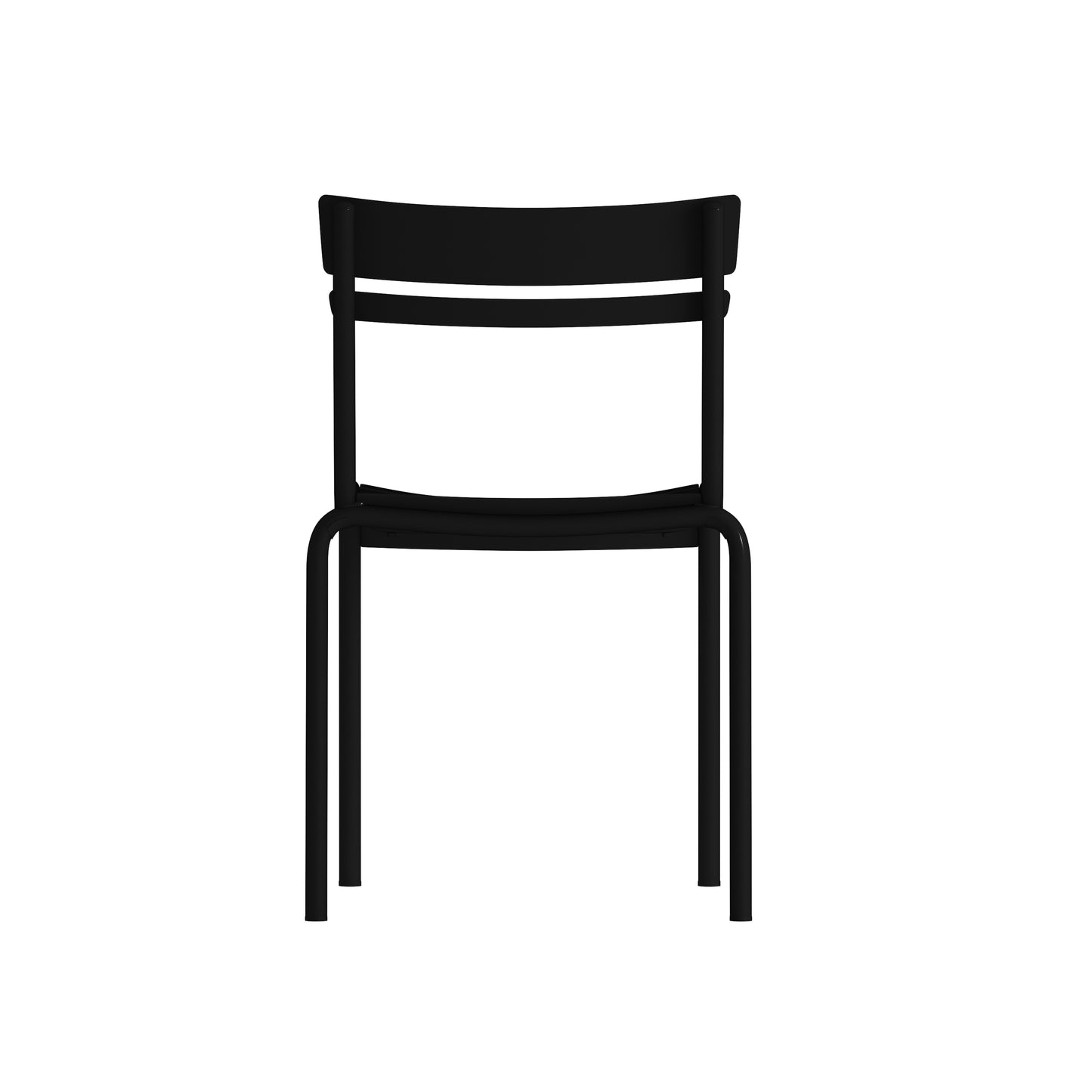 Black Steel Armless Chair XU-CH-10318-BK-GG