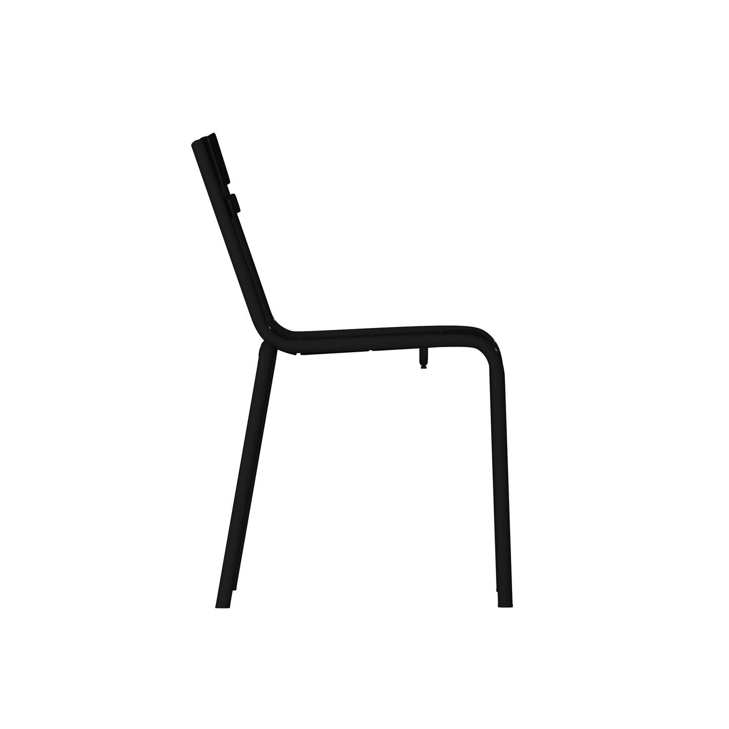 Black Steel Armless Chair XU-CH-10318-BK-GG