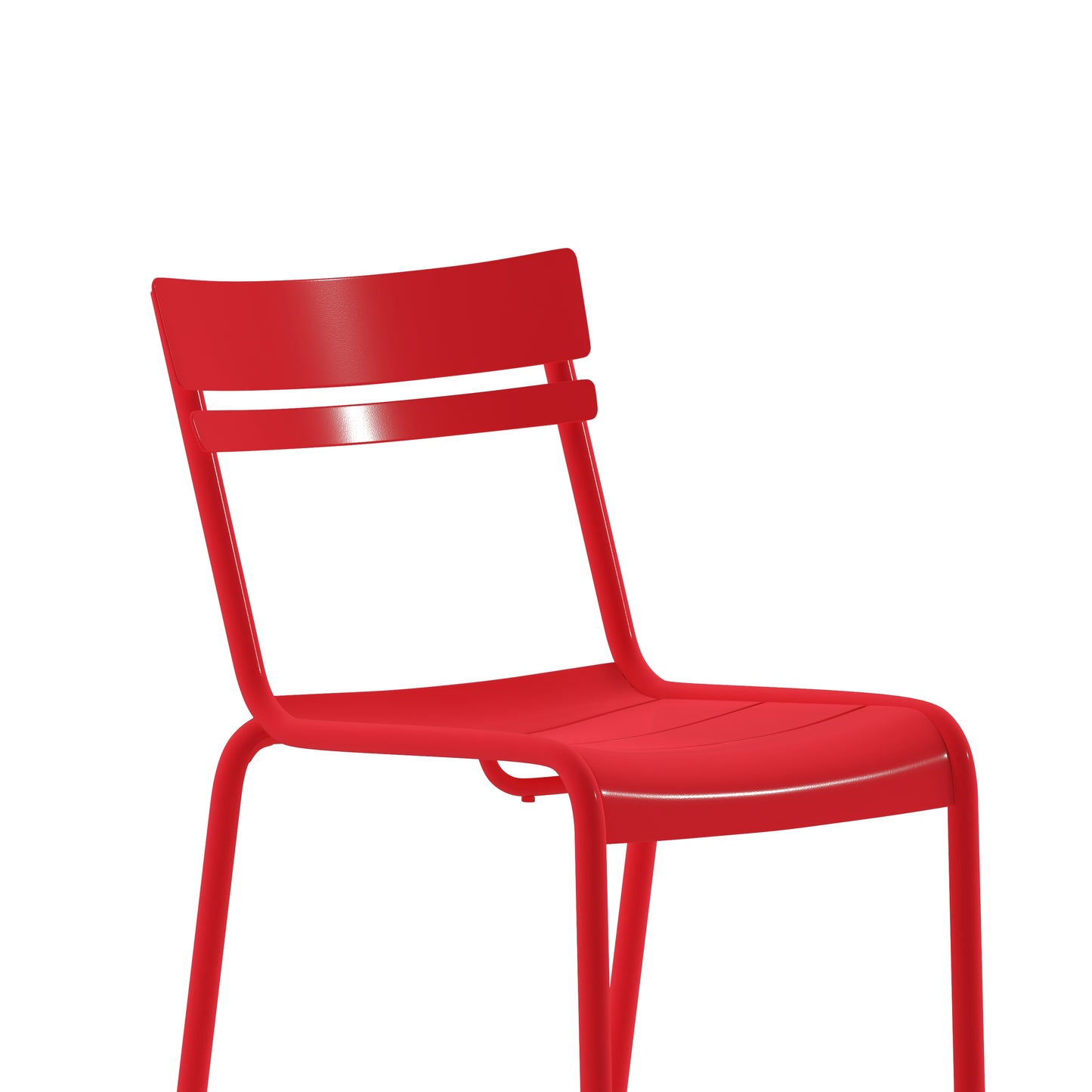 Red Steel Armless Chair XU-CH-10318-RED-GG