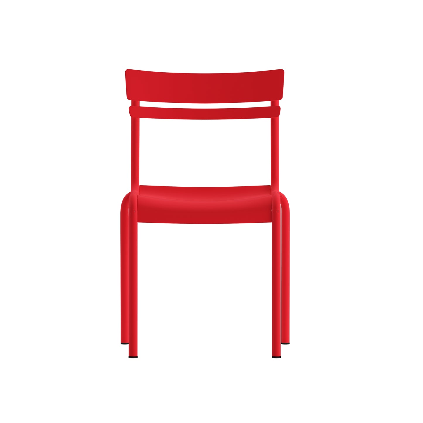 Red Steel Armless Chair XU-CH-10318-RED-GG