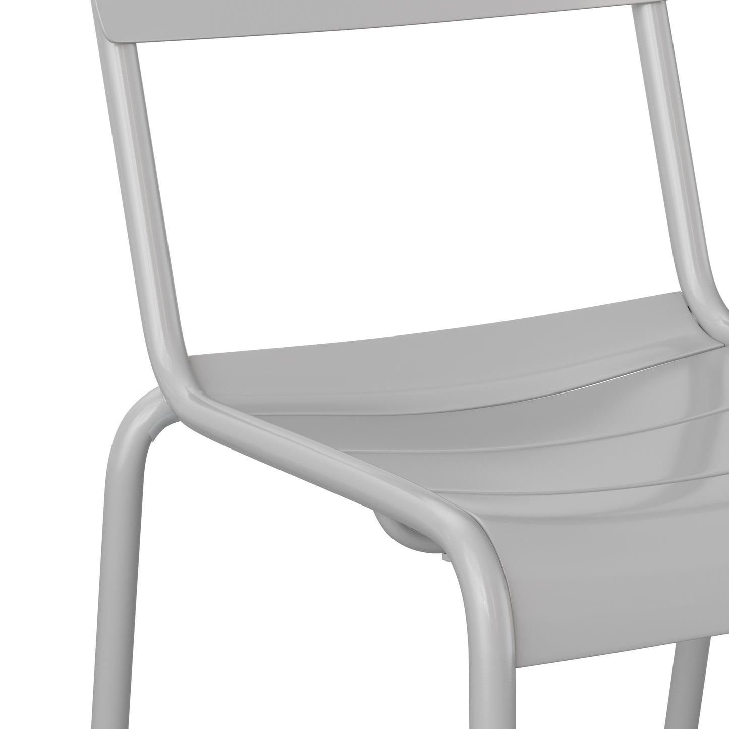 Modern Commercial Grade Indoor/Outdoor Armless Steel Stack Chair