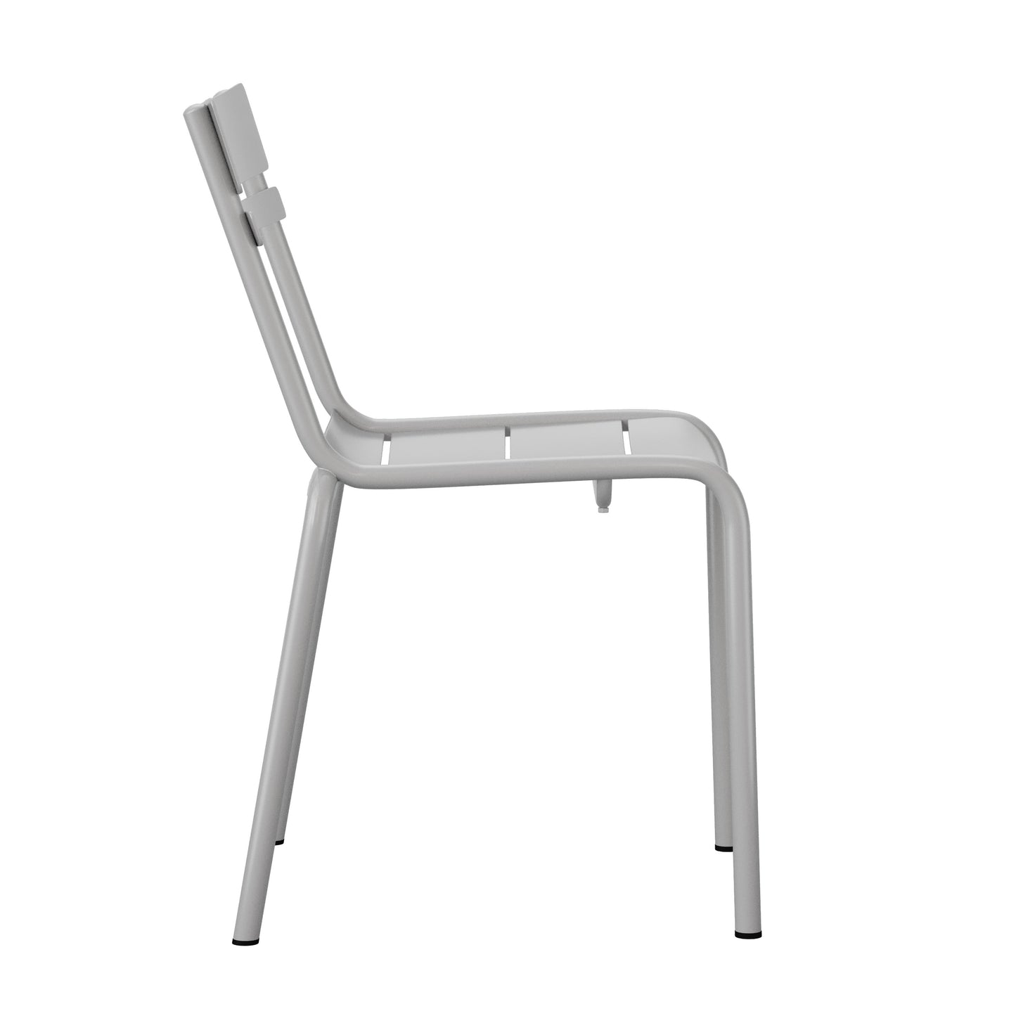 Modern Commercial Grade Indoor/Outdoor Armless Steel Stack Chair