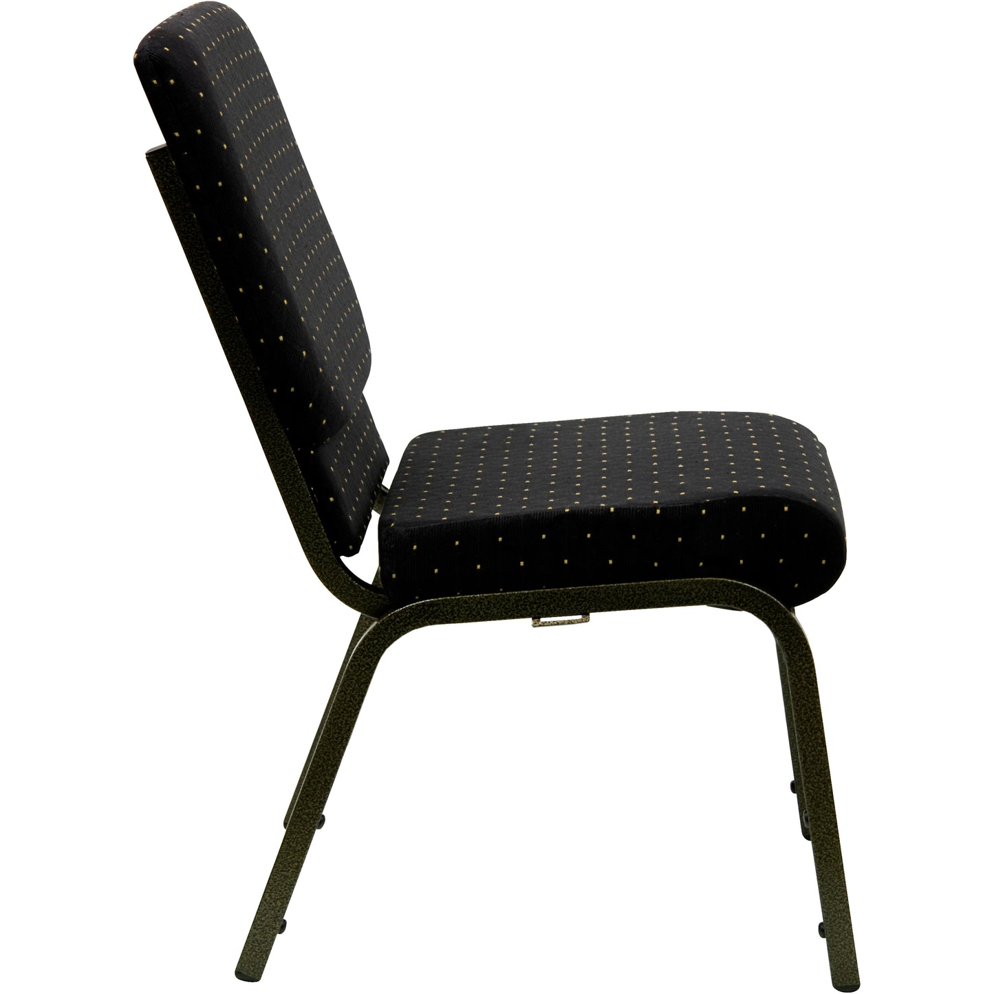 Black Dot Fabric Church Chair XU-CH-60096-BK-GG