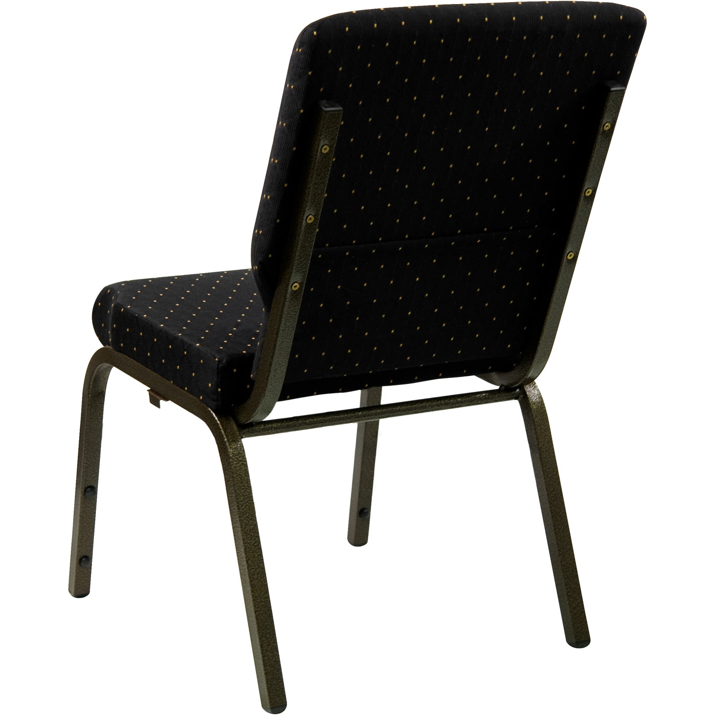 Black Dot Fabric Church Chair XU-CH-60096-BK-GG