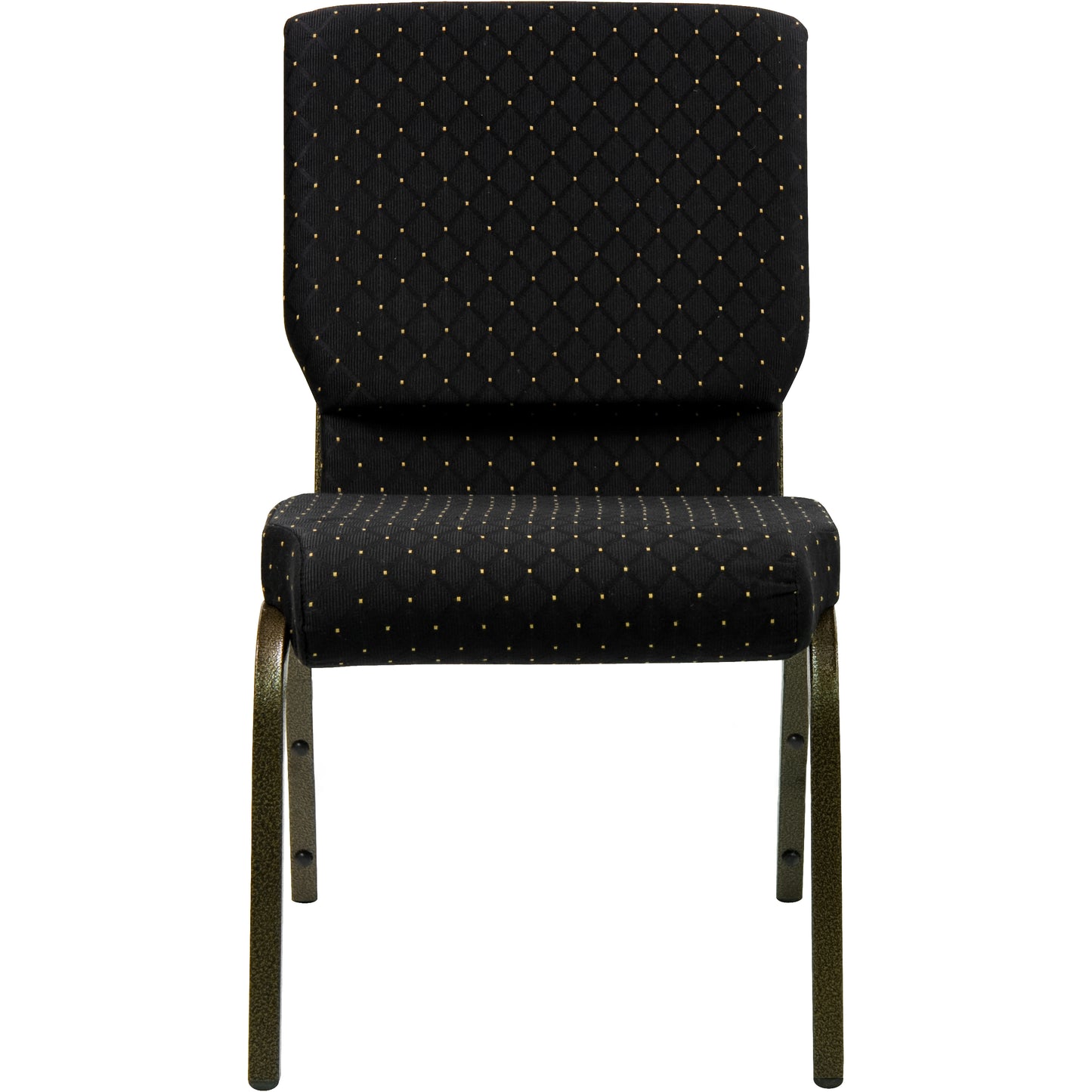 Black Dot Fabric Church Chair XU-CH-60096-BK-GG