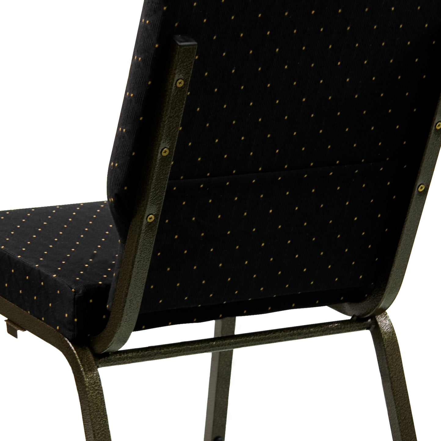 Black Dot Fabric Church Chair XU-CH-60096-BK-GG