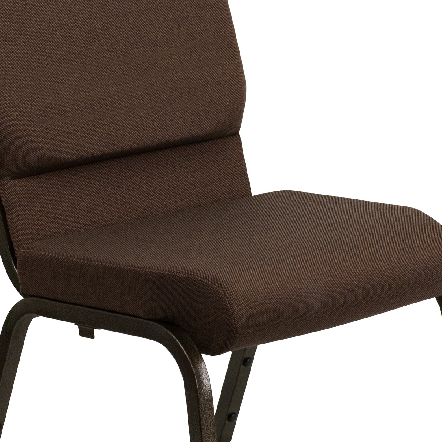 Brown Fabric Church Chair XU-CH-60096-BN-GG