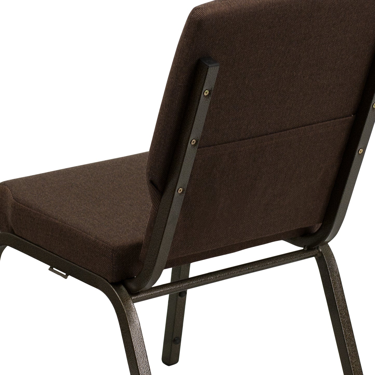 Brown Fabric Church Chair XU-CH-60096-BN-GG