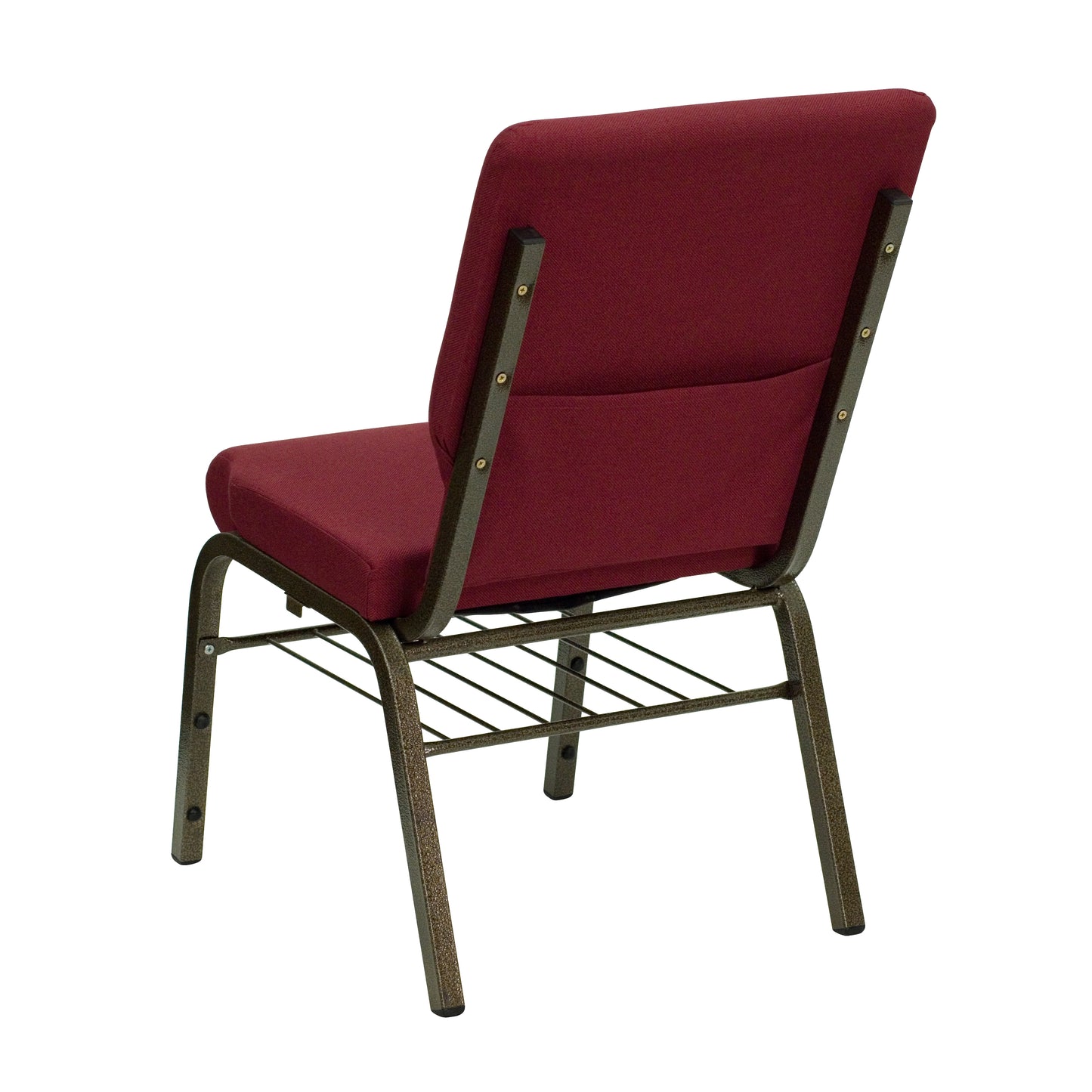 Burgundy Fabric Church Chair XU-CH-60096-BY-BAS-GG