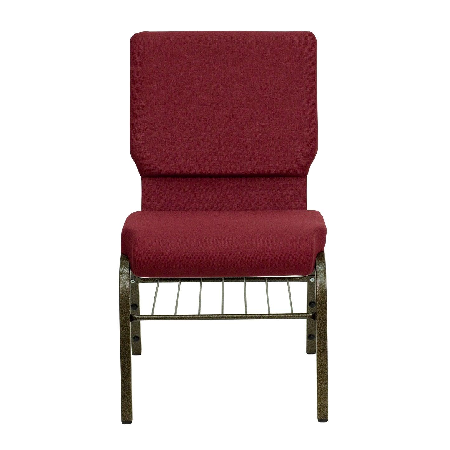 Burgundy Fabric Church Chair XU-CH-60096-BY-BAS-GG