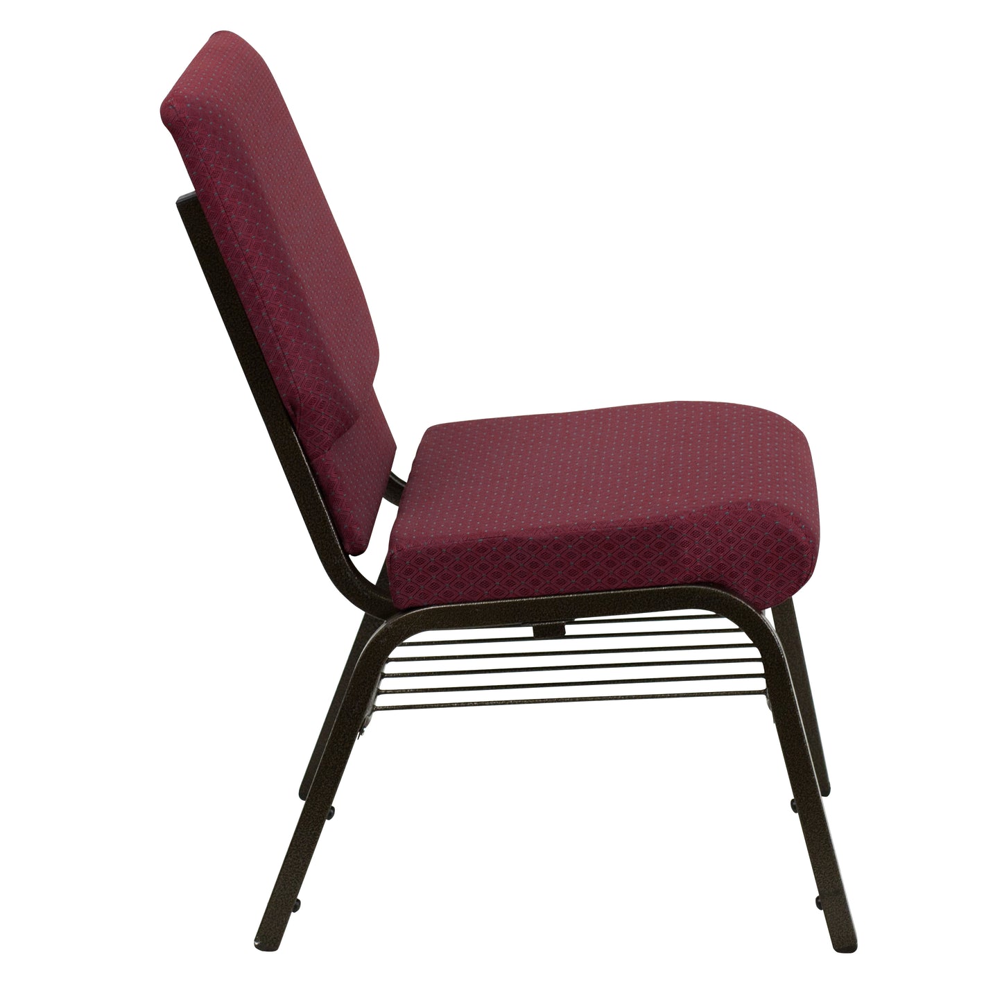 Burgundy Fabric Church Chair XU-CH-60096-BYXY56-BAS-GG