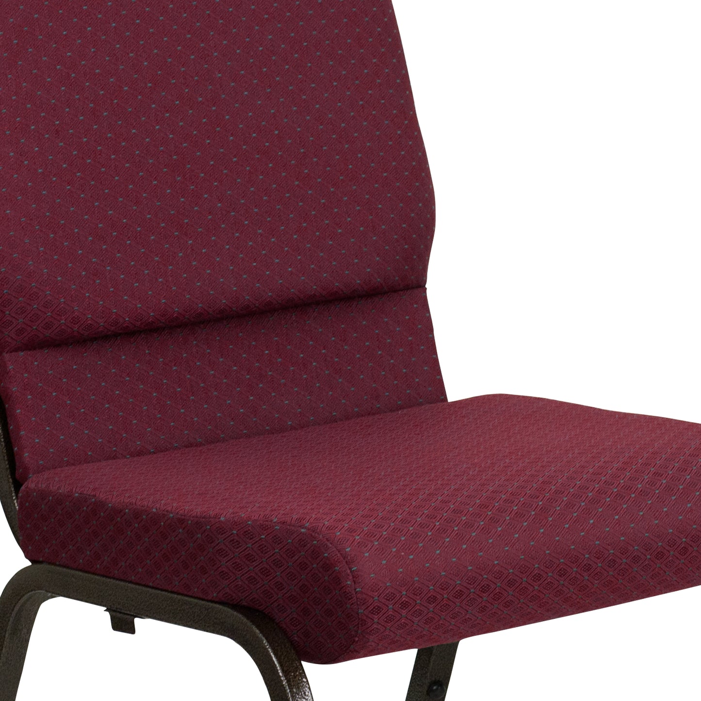 Burgundy Fabric Church Chair XU-CH-60096-BYXY56-GG