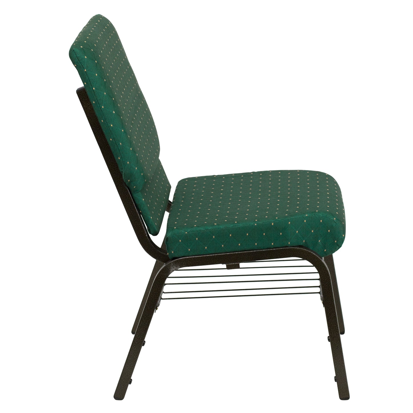 Green Fabric Church Chair XU-CH-60096-GN-BAS-GG