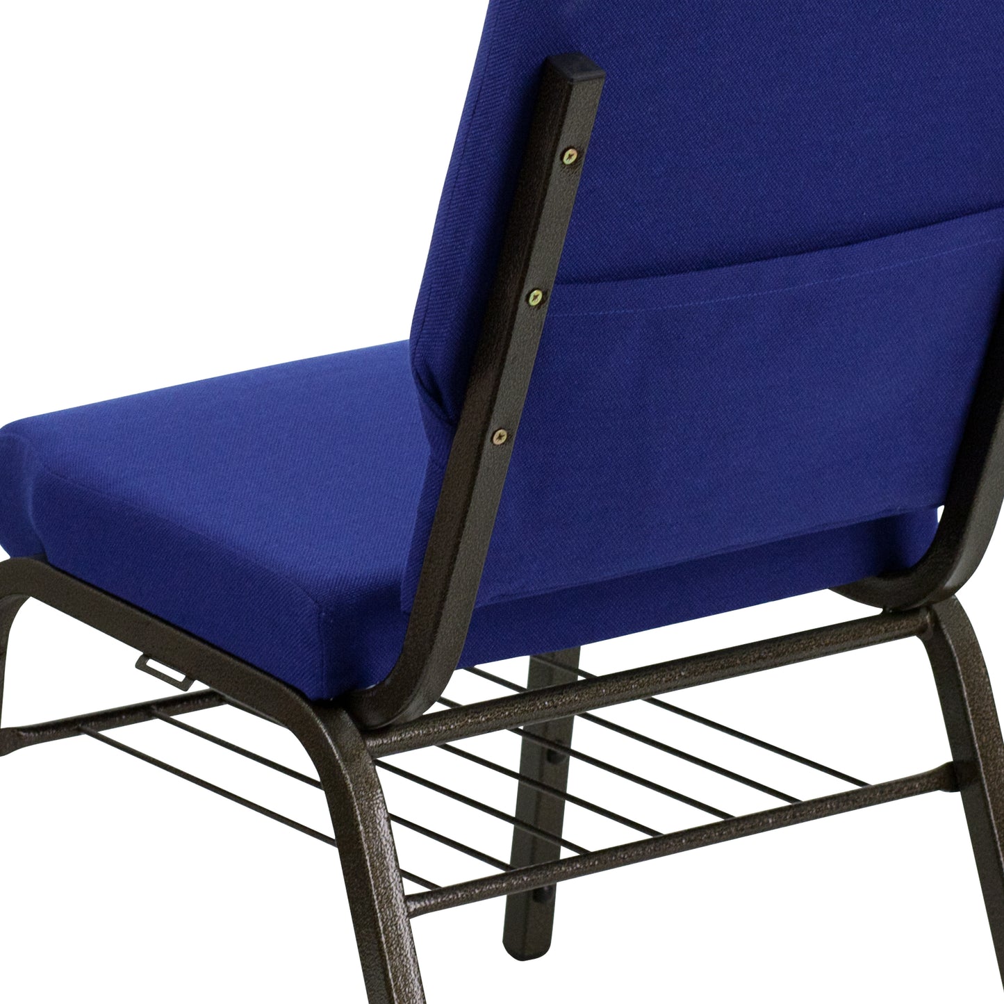 Blue Fabric Church Chair XU-CH-60096-NVY-BAS-GG