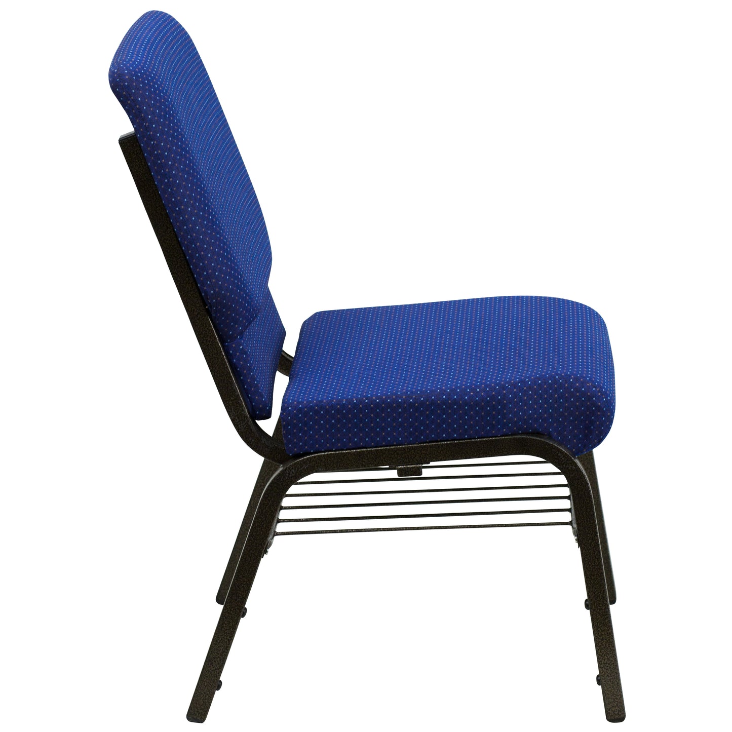 Blue Fabric Church Chair XU-CH-60096-NVY-DOT-BAS-GG