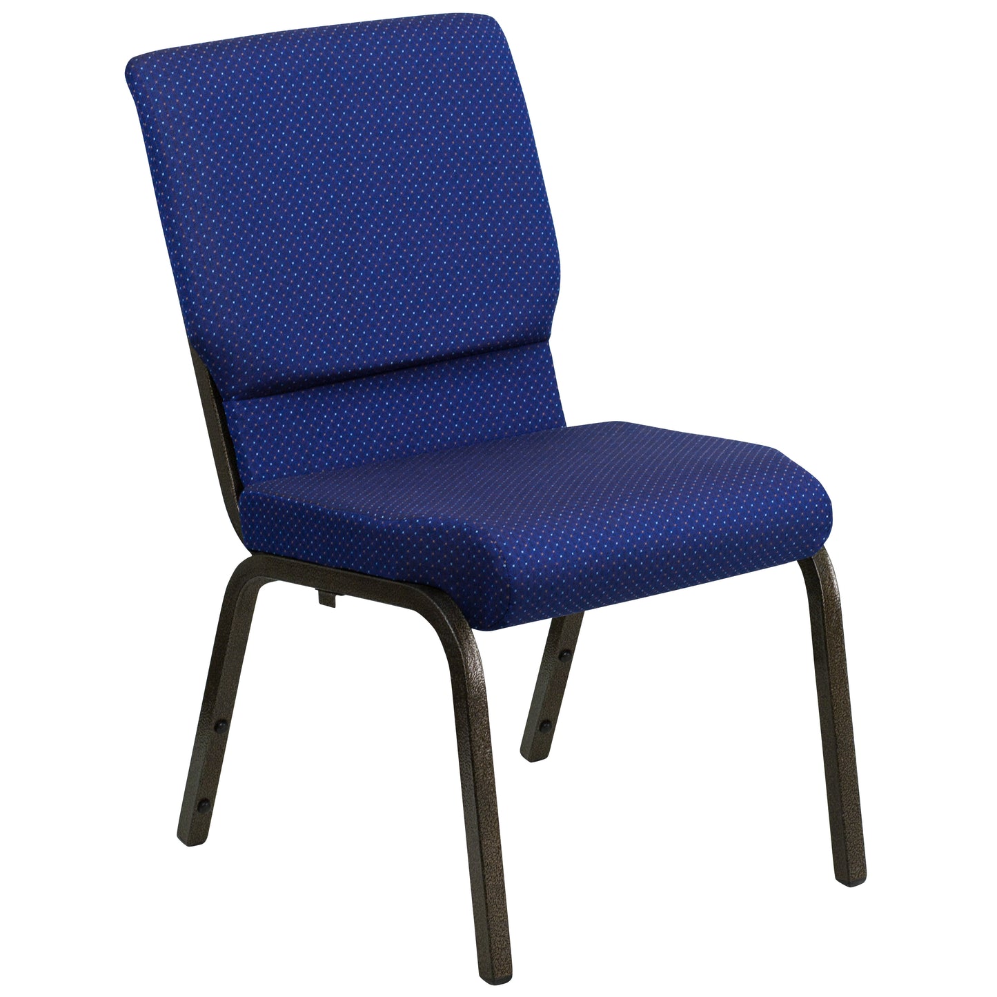 Blue Fabric Church Chair XU-CH-60096-NVY-DOT-GG