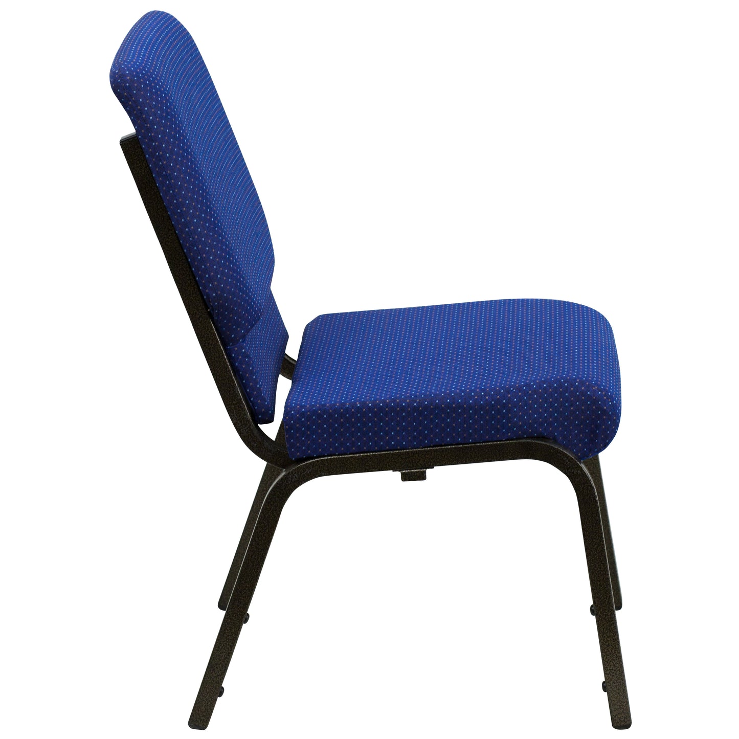 Blue Fabric Church Chair XU-CH-60096-NVY-DOT-GG