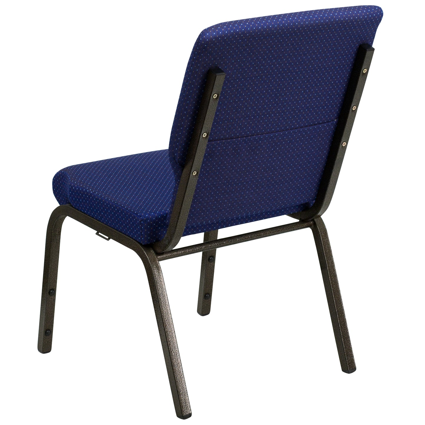 Blue Fabric Church Chair XU-CH-60096-NVY-DOT-GG