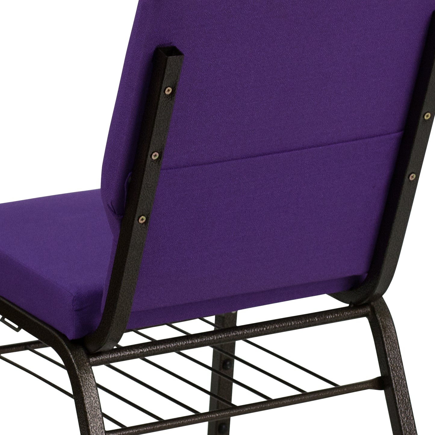 Purple Fabric Church Chair XU-CH-60096-PU-BAS-GG