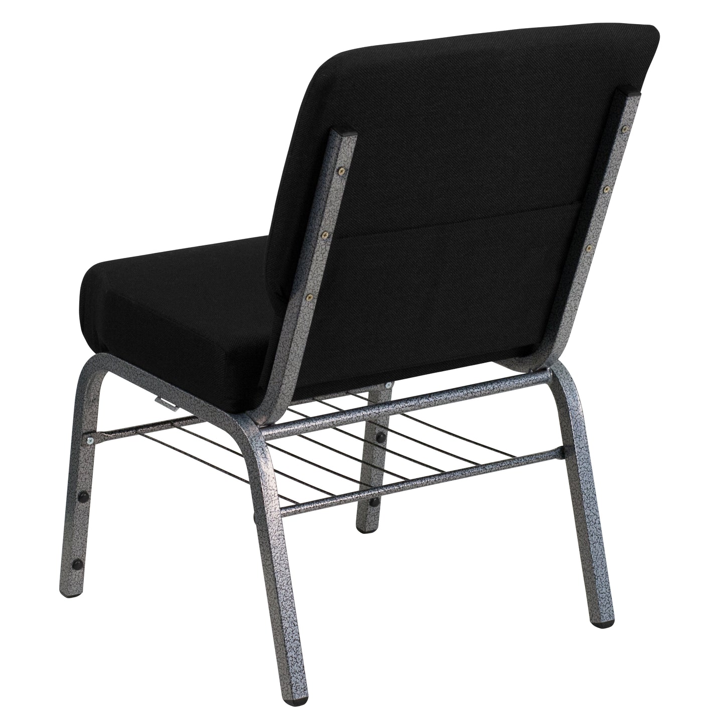 Black Fabric Church Chair XU-CH0221-BK-SV-BAS-GG