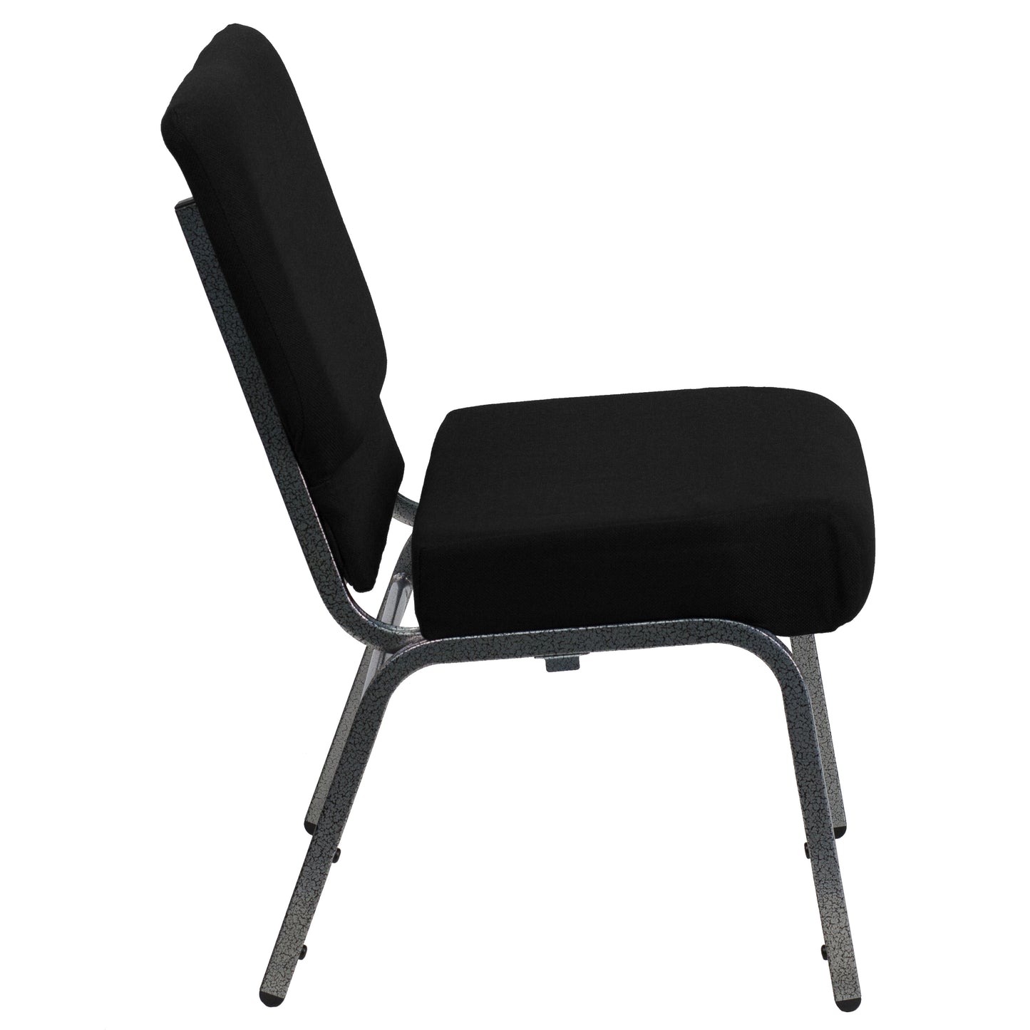 Black Fabric Church Chair XU-CH0221-BK-SV-GG