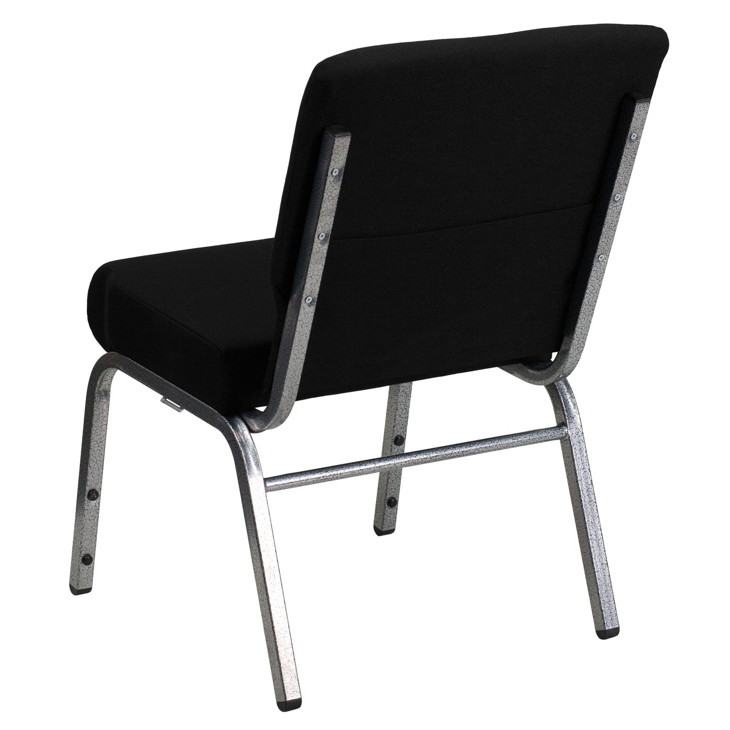 Black Fabric Church Chair XU-CH0221-BK-SV-GG