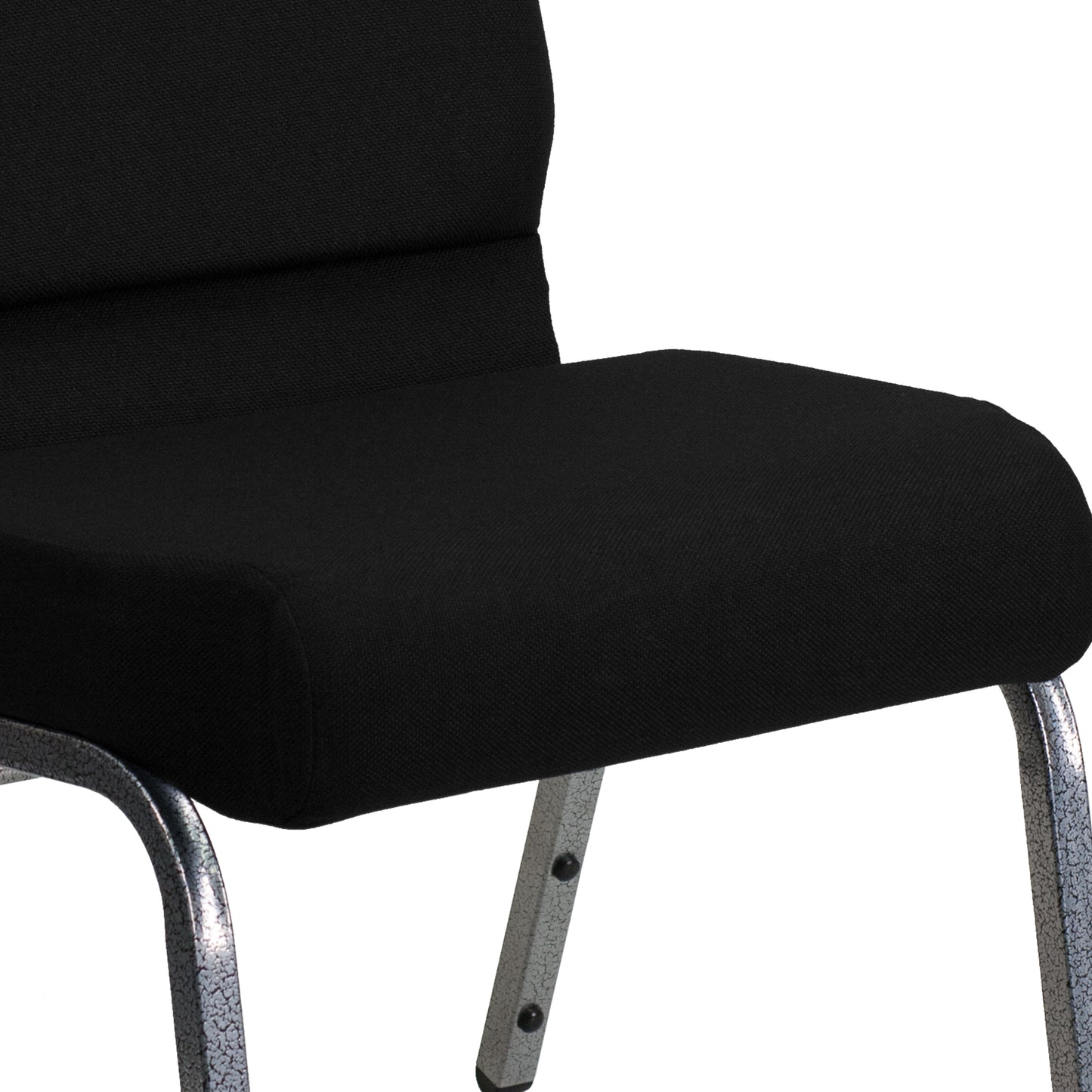 Black Fabric Church Chair XU-CH0221-BK-SV-GG