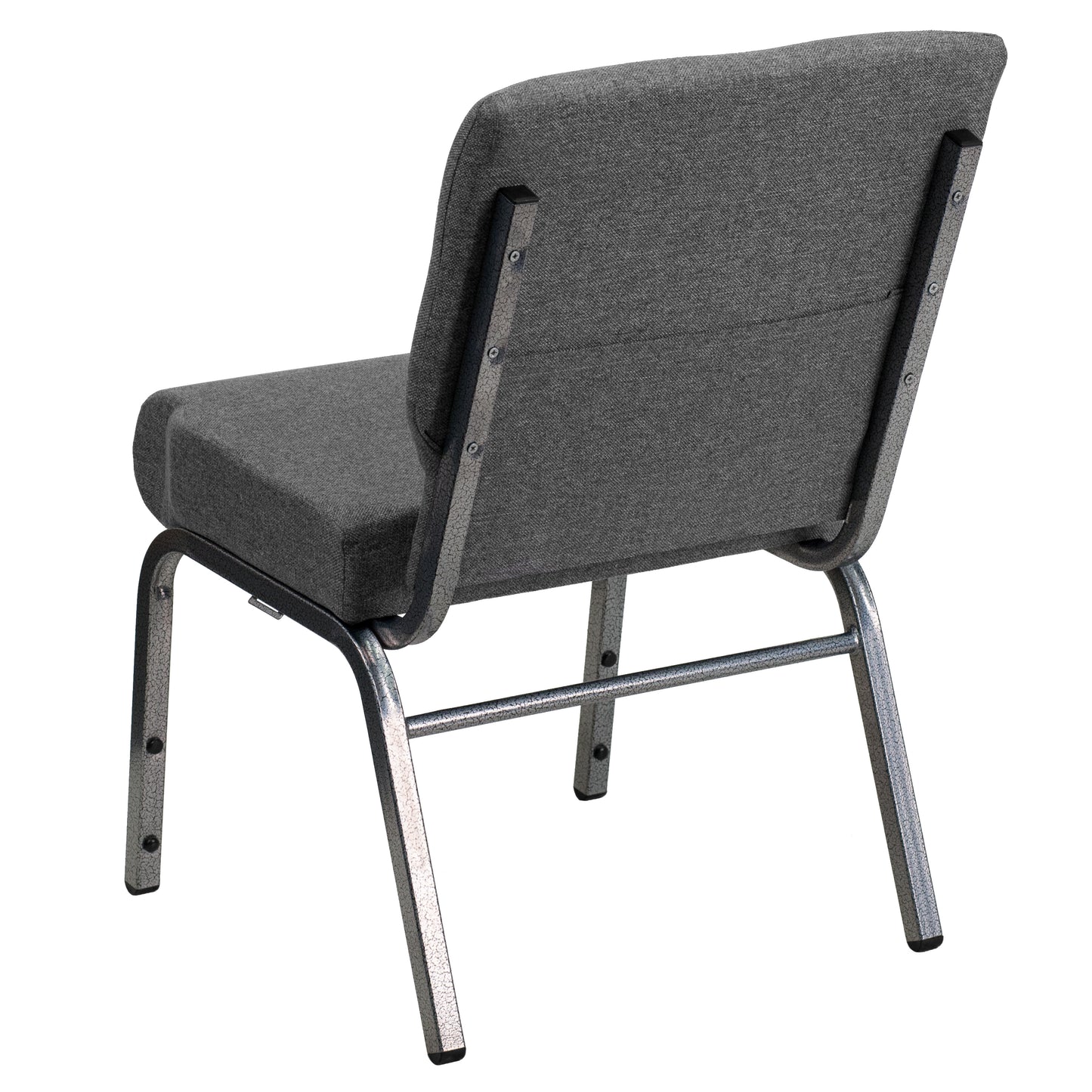 Gray Fabric Church Chair XU-CH0221-GY-SV-GG