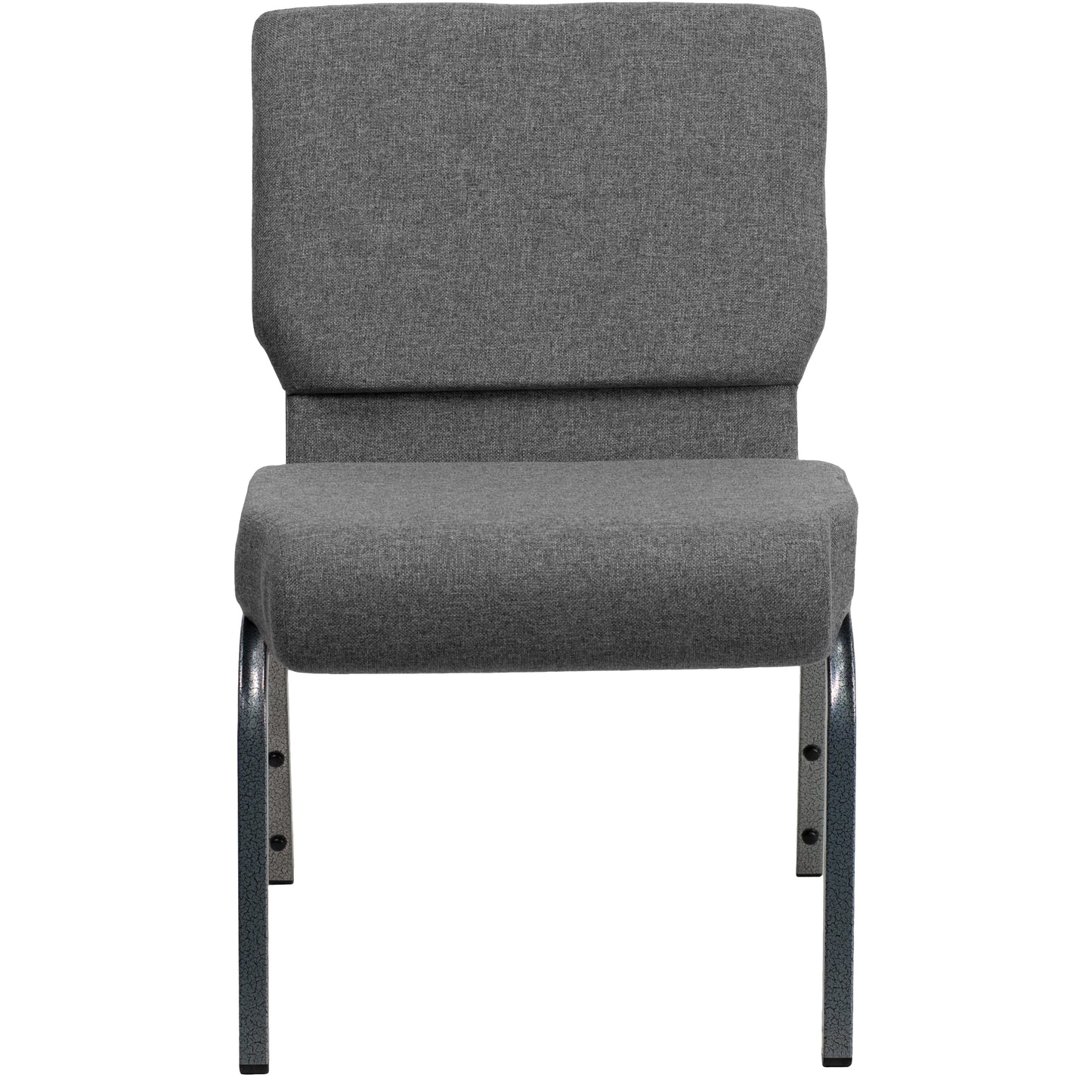 Gray Fabric Church Chair XU-CH0221-GY-SV-GG