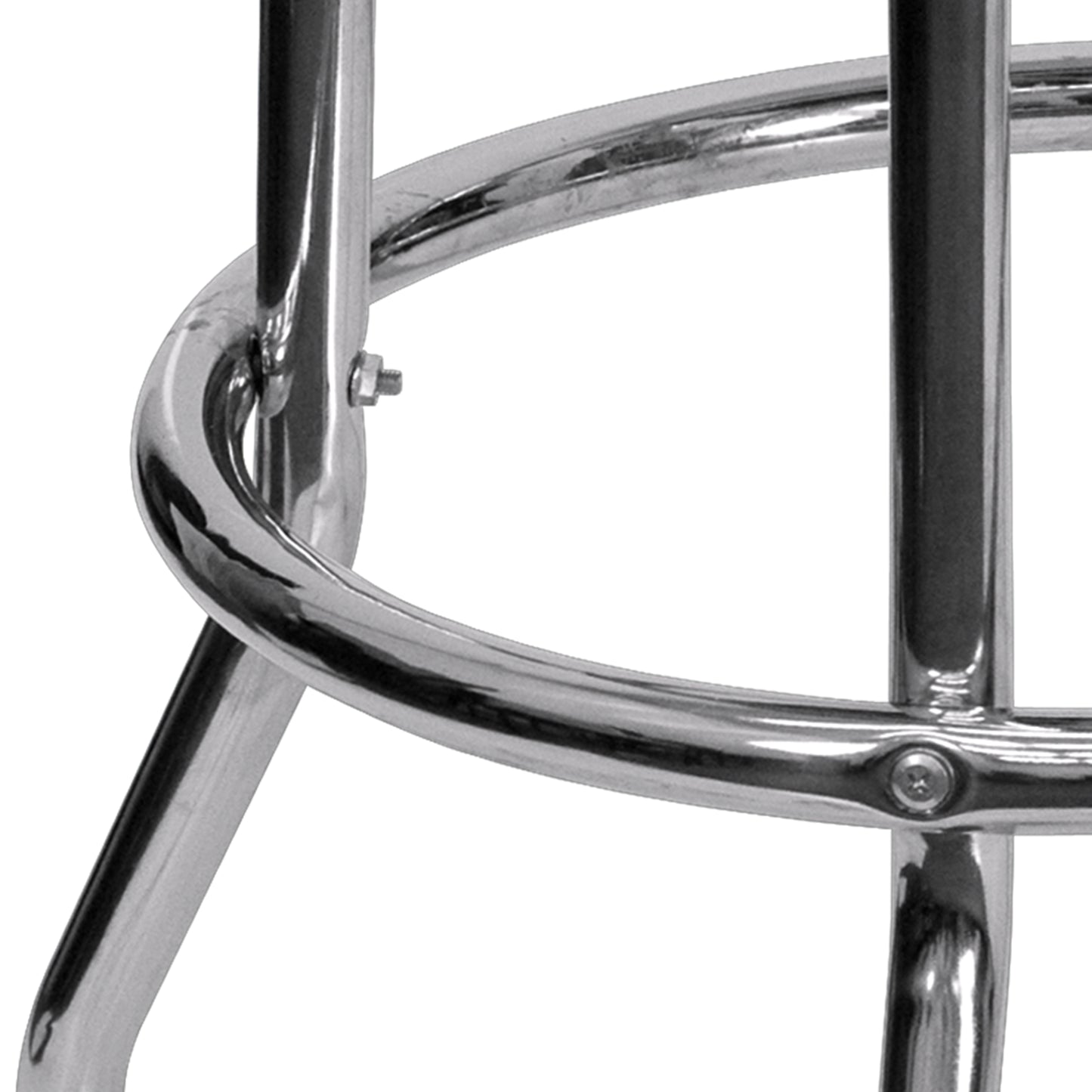 Black Double Ring Chrome Stool XU-D-100-GG