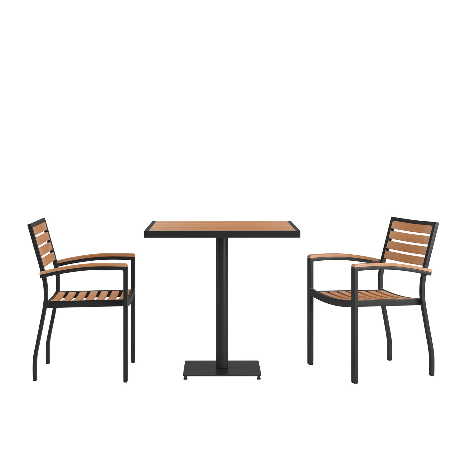 3 PC Faux Teak Patio Table Set XU-DG-104560062-GG