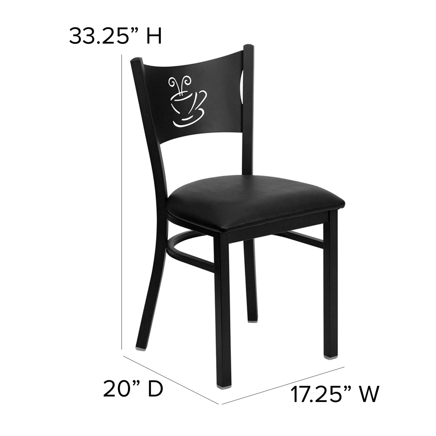 Black Coffee Chair-Black Seat XU-DG-60099-COF-BLKV-GG