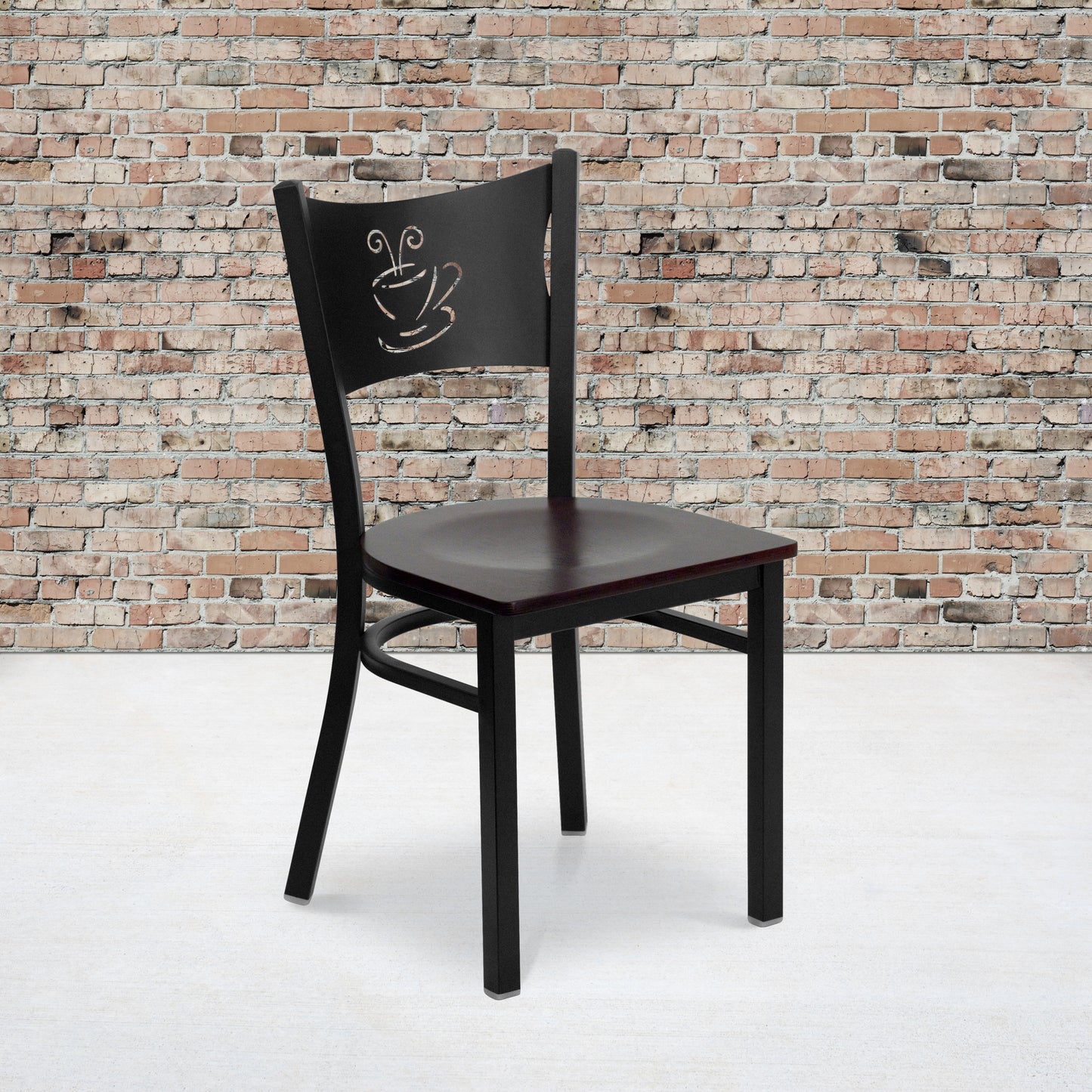 Black Coffee Chair-Mah Seat XU-DG-60099-COF-MAHW-GG