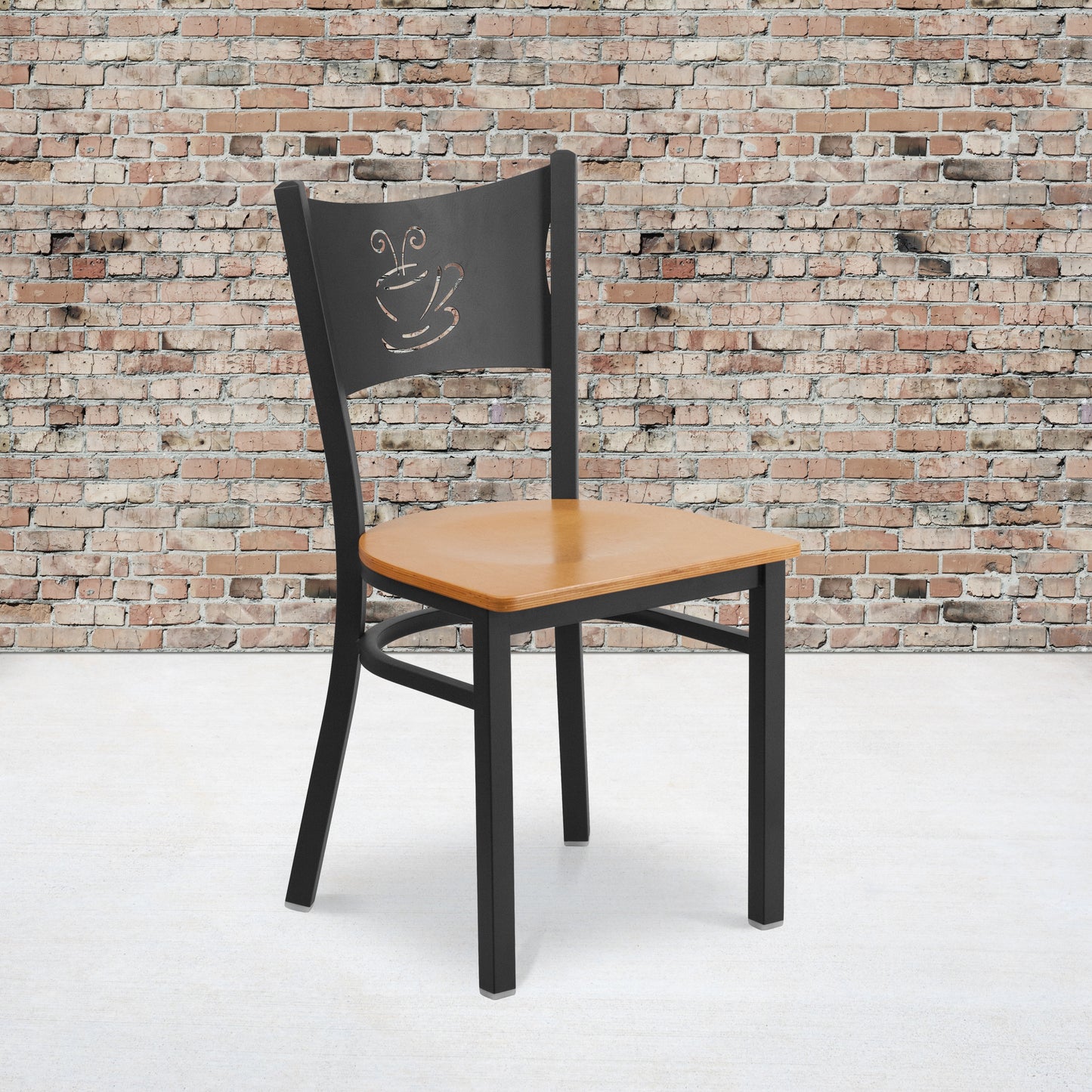 Black Coffee Chair-Nat Seat XU-DG-60099-COF-NATW-GG