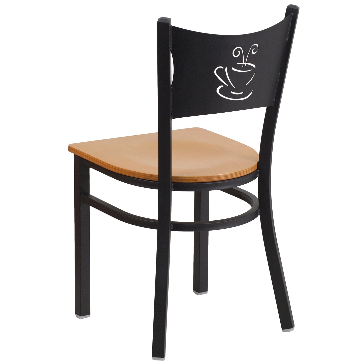 Black Coffee Chair-Nat Seat XU-DG-60099-COF-NATW-GG