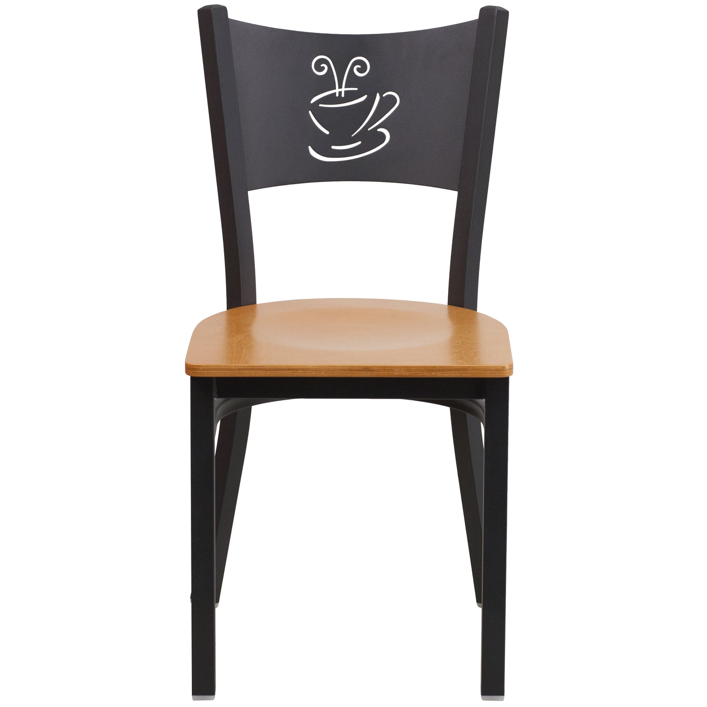 Black Coffee Chair-Nat Seat XU-DG-60099-COF-NATW-GG