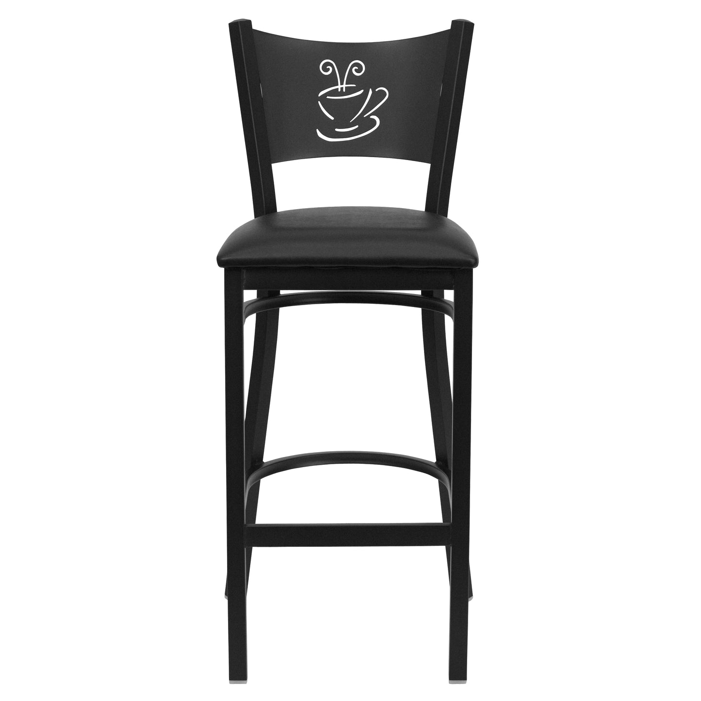 Black Coffee Stool-Black Seat XU-DG-60114-COF-BAR-BLKV-GG