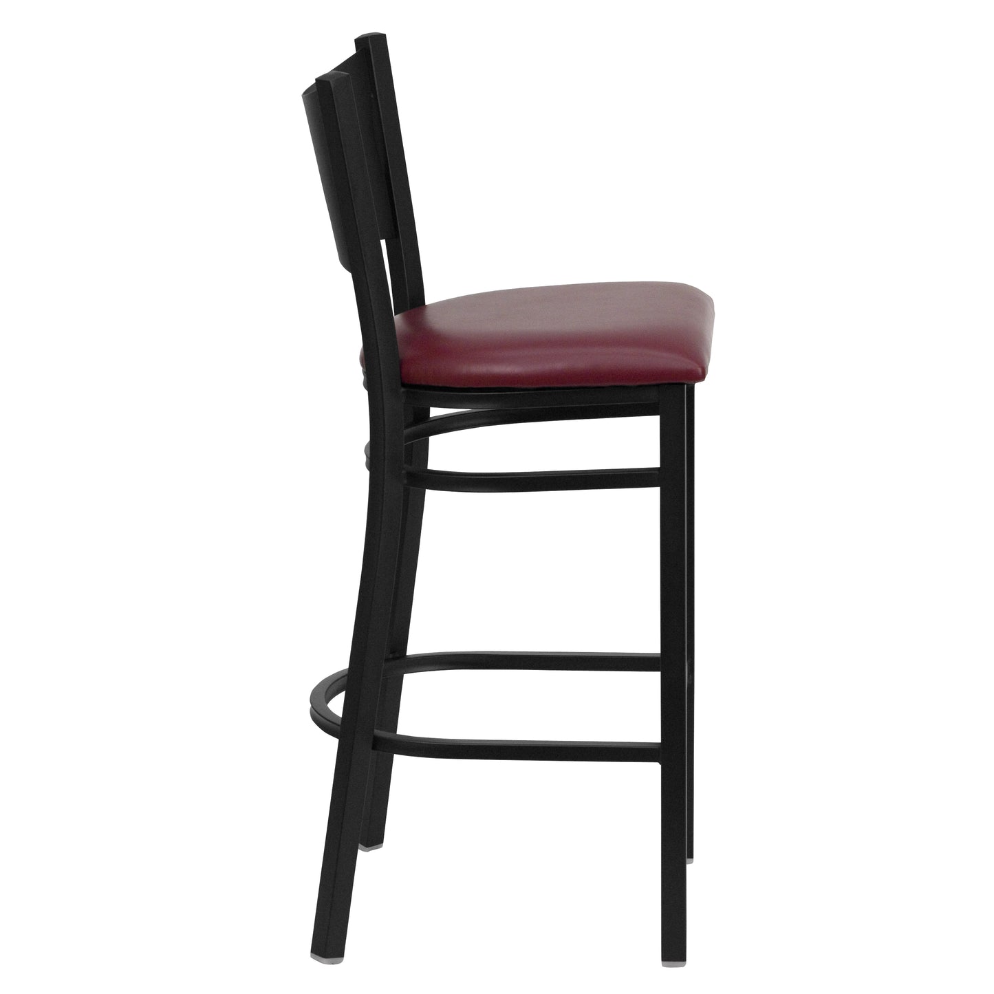 Black Coffee Stool-Burg Seat XU-DG-60114-COF-BAR-BURV-GG