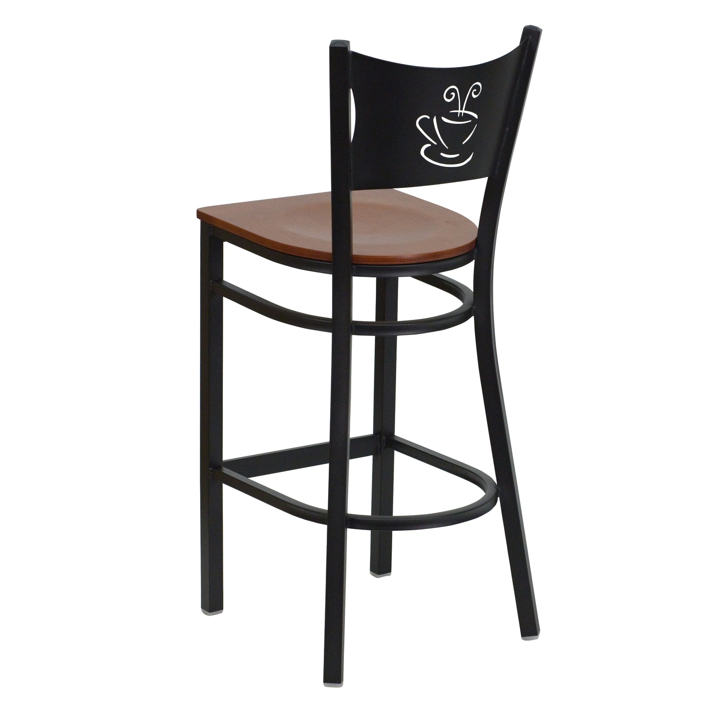 Black Coffee Stool-Cherry Seat XU-DG-60114-COF-BAR-CHYW-GG