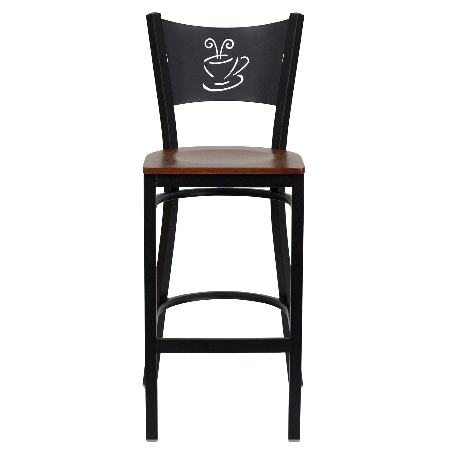 Black Coffee Stool-Cherry Seat XU-DG-60114-COF-BAR-CHYW-GG