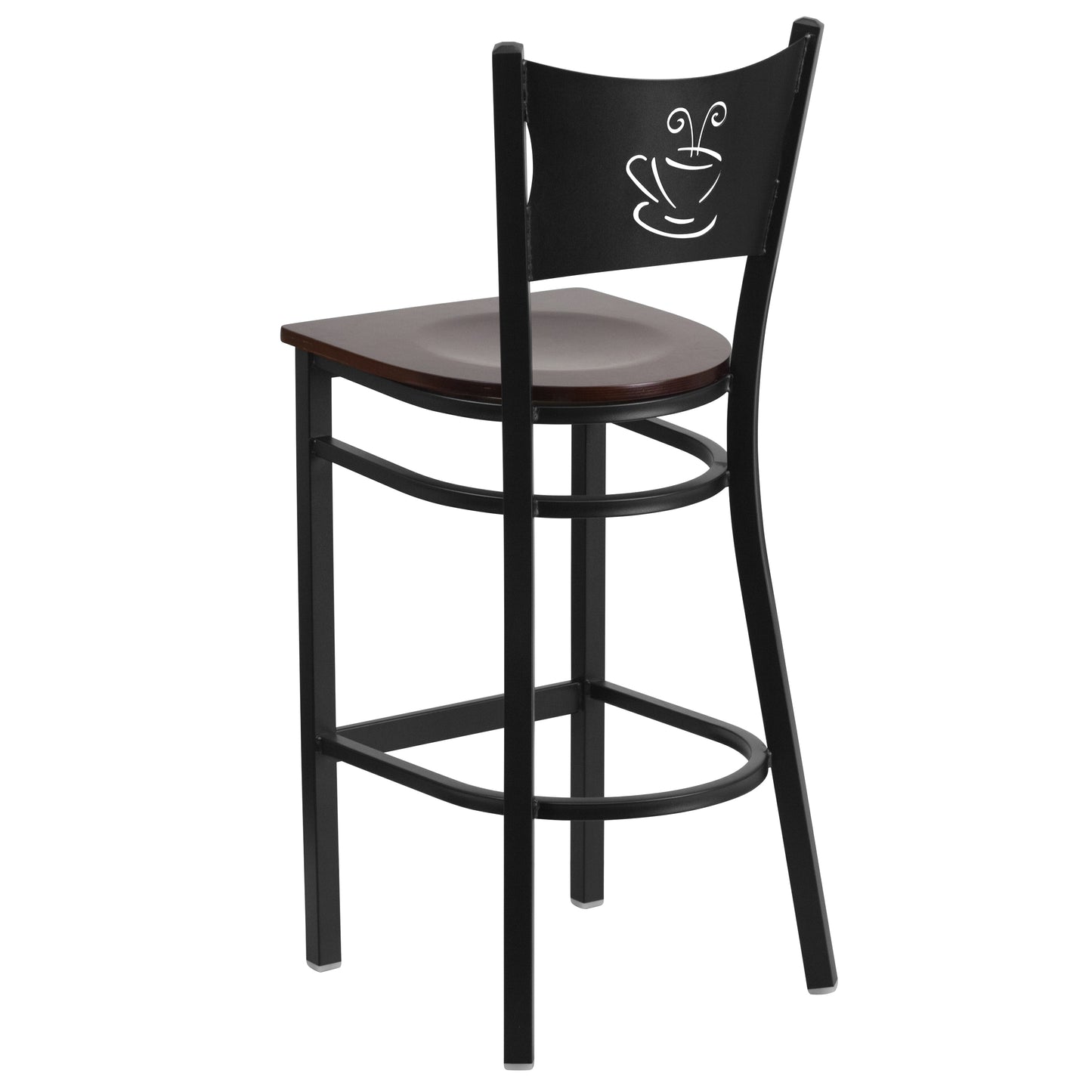 Black Coffee Stool-Wal Seat XU-DG-60114-COF-BAR-WALW-GG