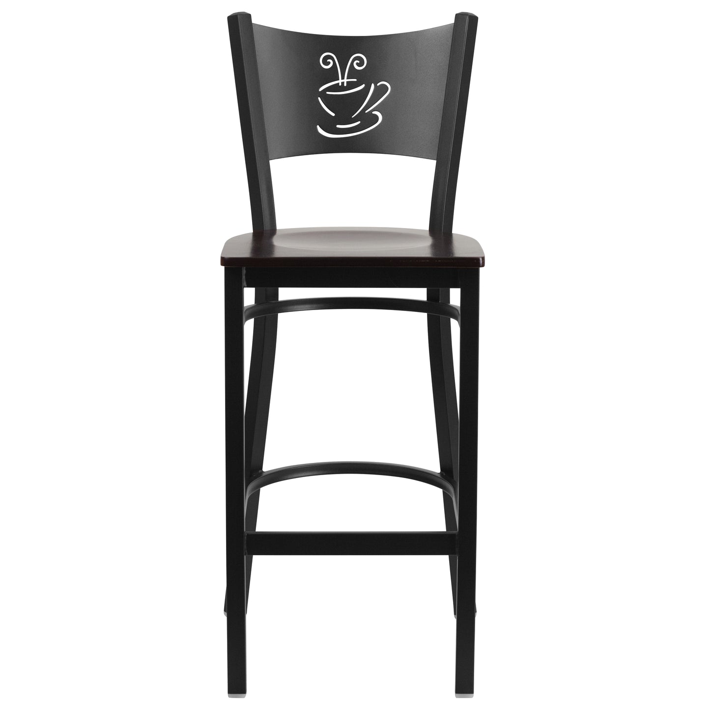 Black Coffee Stool-Wal Seat XU-DG-60114-COF-BAR-WALW-GG