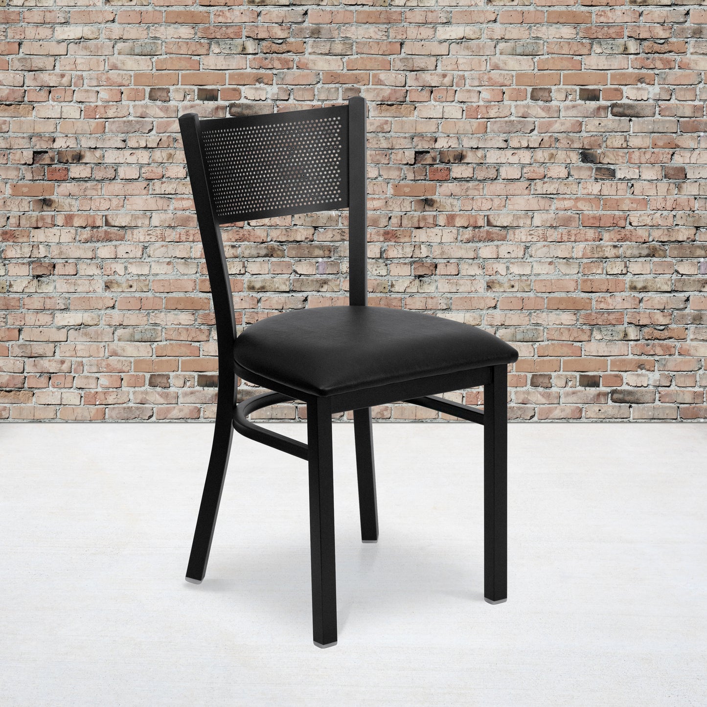 Black Grid Chair-Black Seat XU-DG-60115-GRD-BLKV-GG