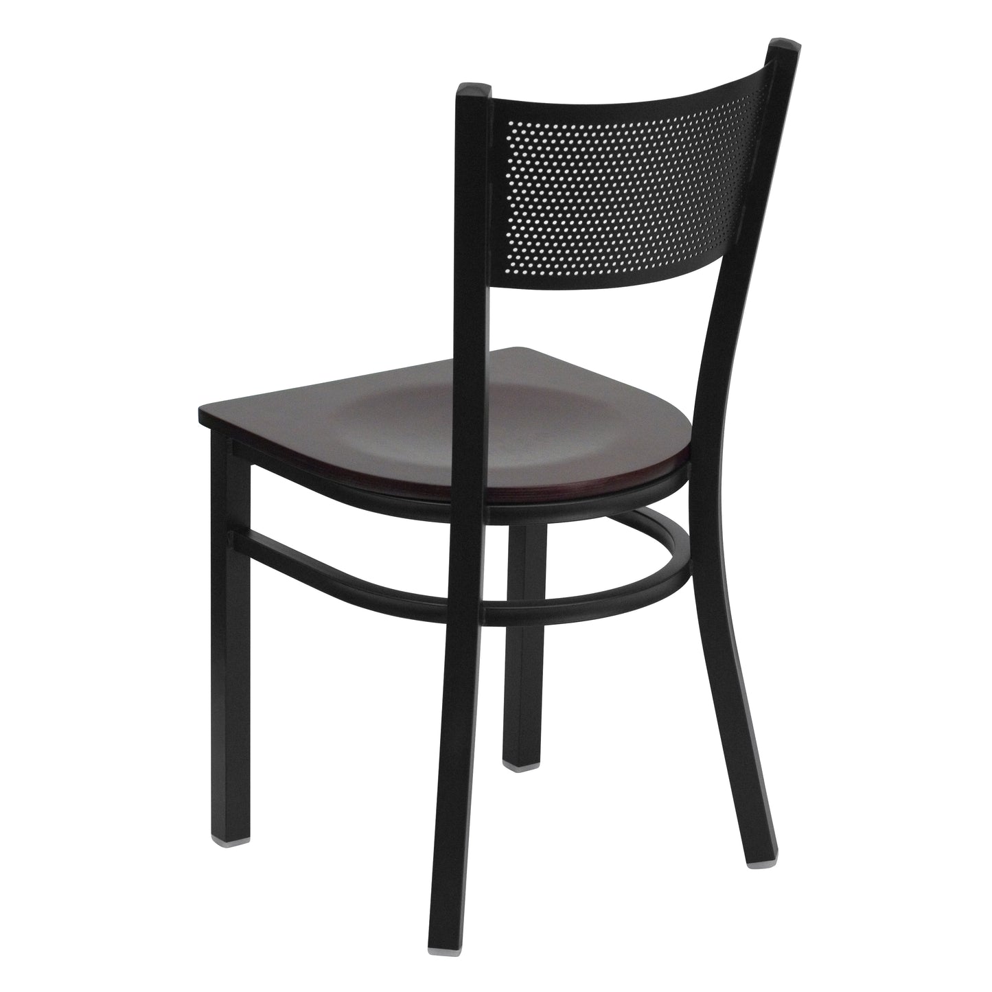 Black Grid Chair-Mah Seat XU-DG-60115-GRD-MAHW-GG