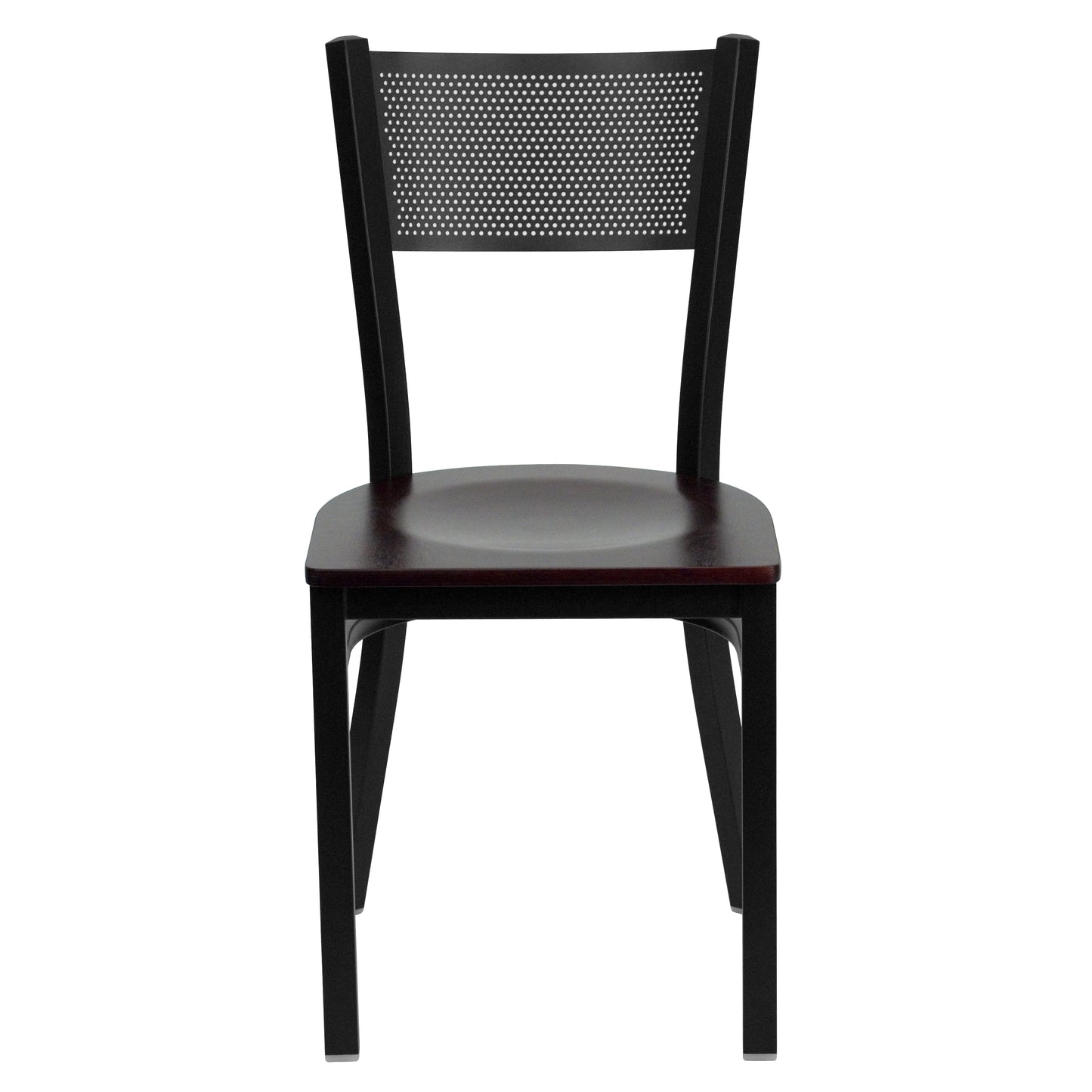 Black Grid Chair-Mah Seat XU-DG-60115-GRD-MAHW-GG