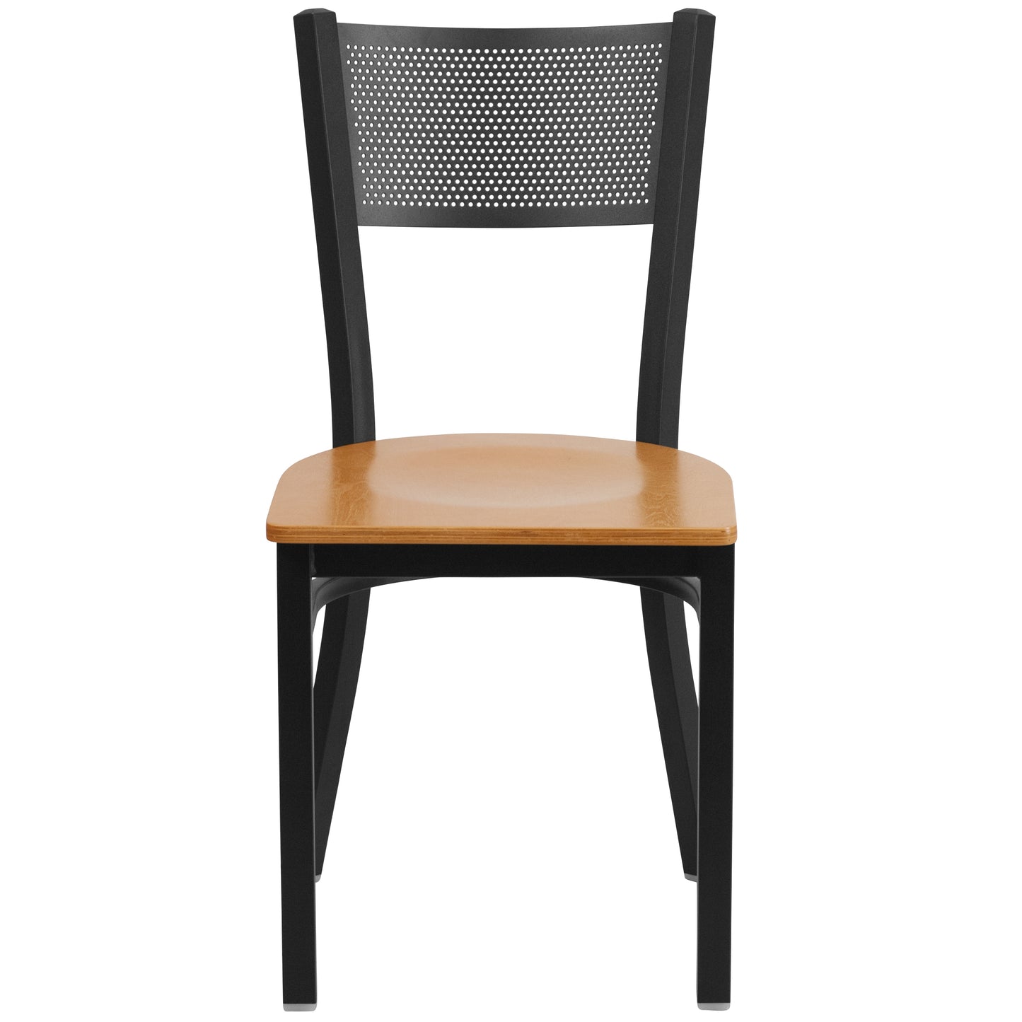 Black Grid Chair-Nat Seat XU-DG-60115-GRD-NATW-GG